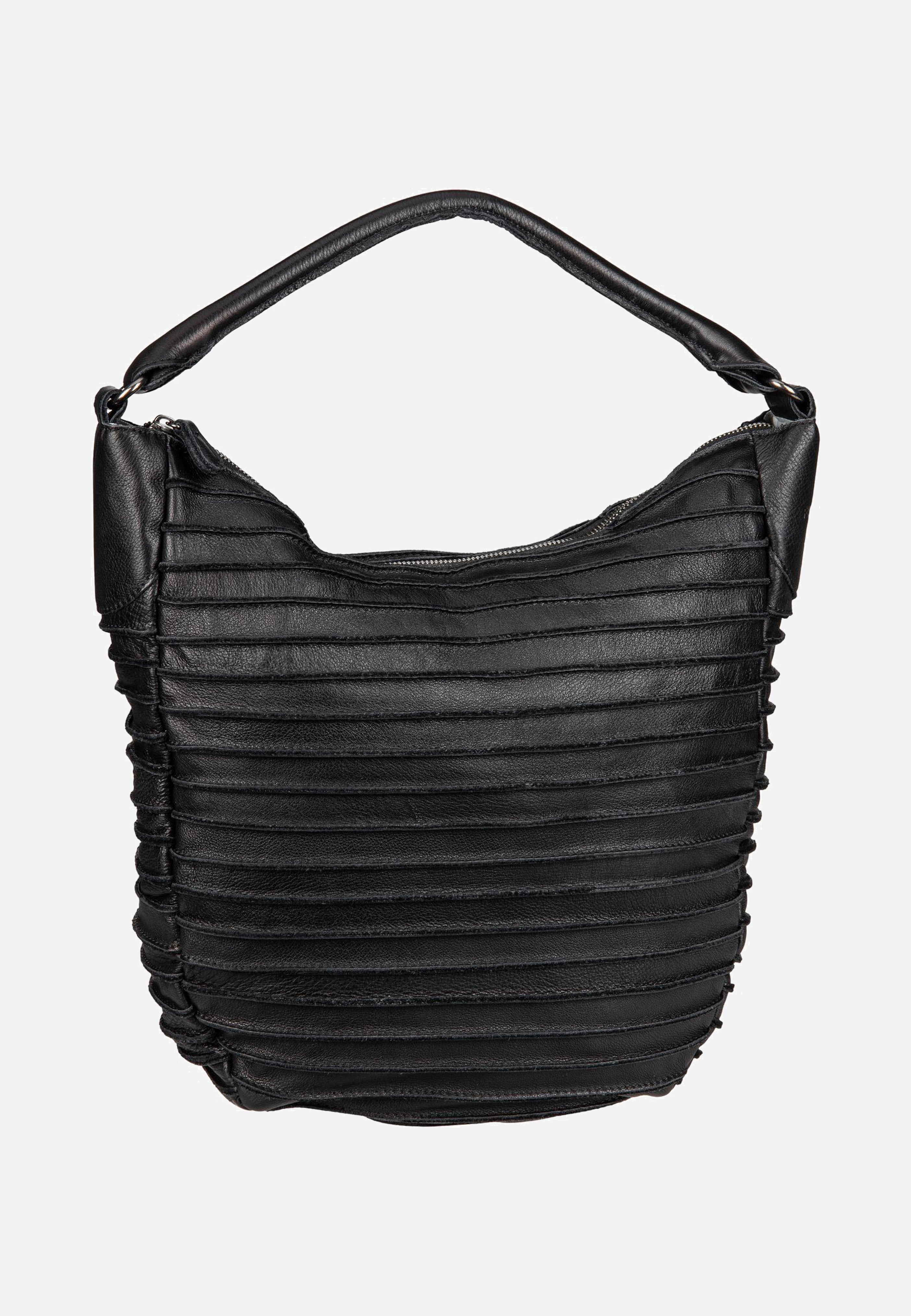 Fredsbruder Riffeltier S 961r Black Hobo Bag