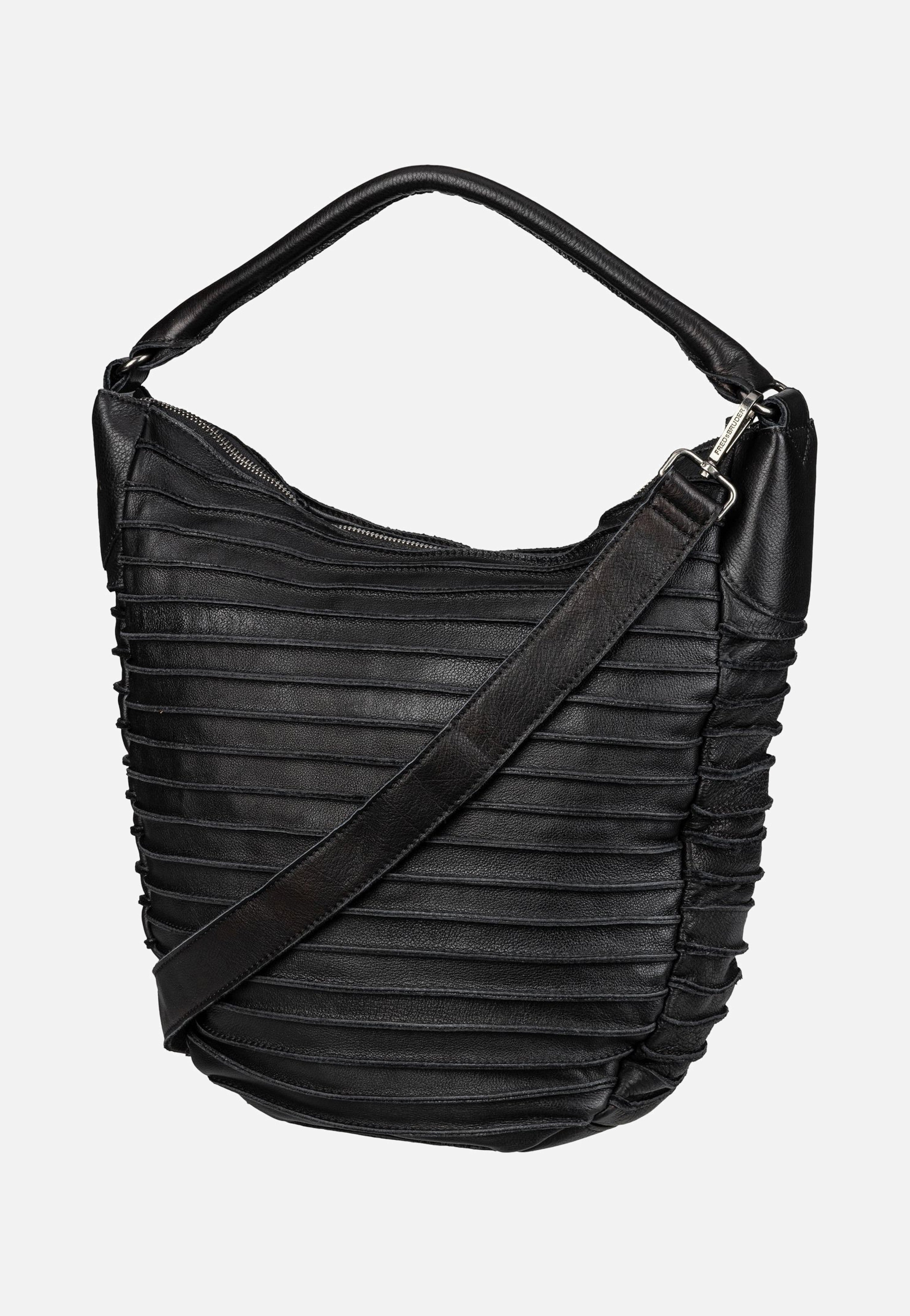 Fredsbruder Riffeltier S 961r Black Hobo Bag