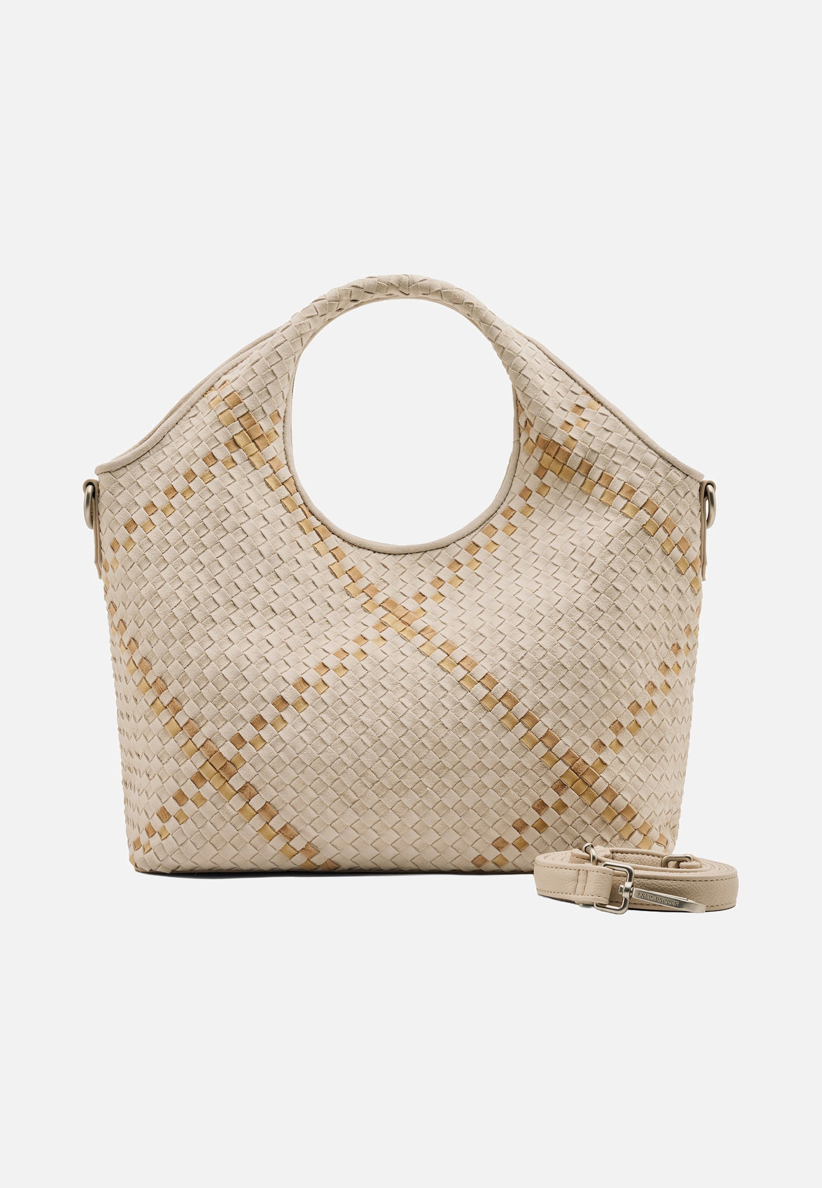 Fredsbruder Happy Weave Handbag Nature Handle Bag