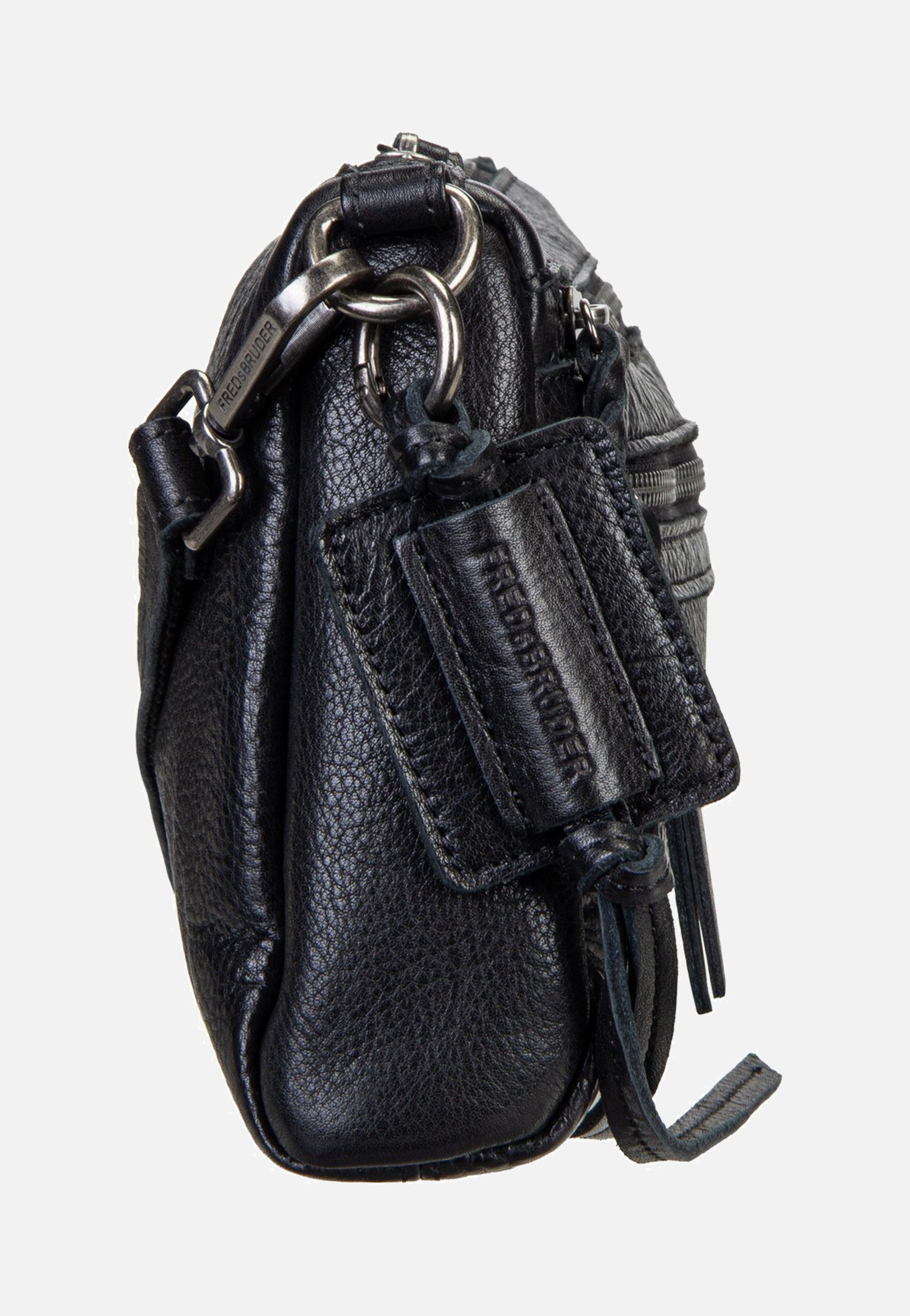 Fredsbruder My Forever Friend Zipper Black Crossbody Bag