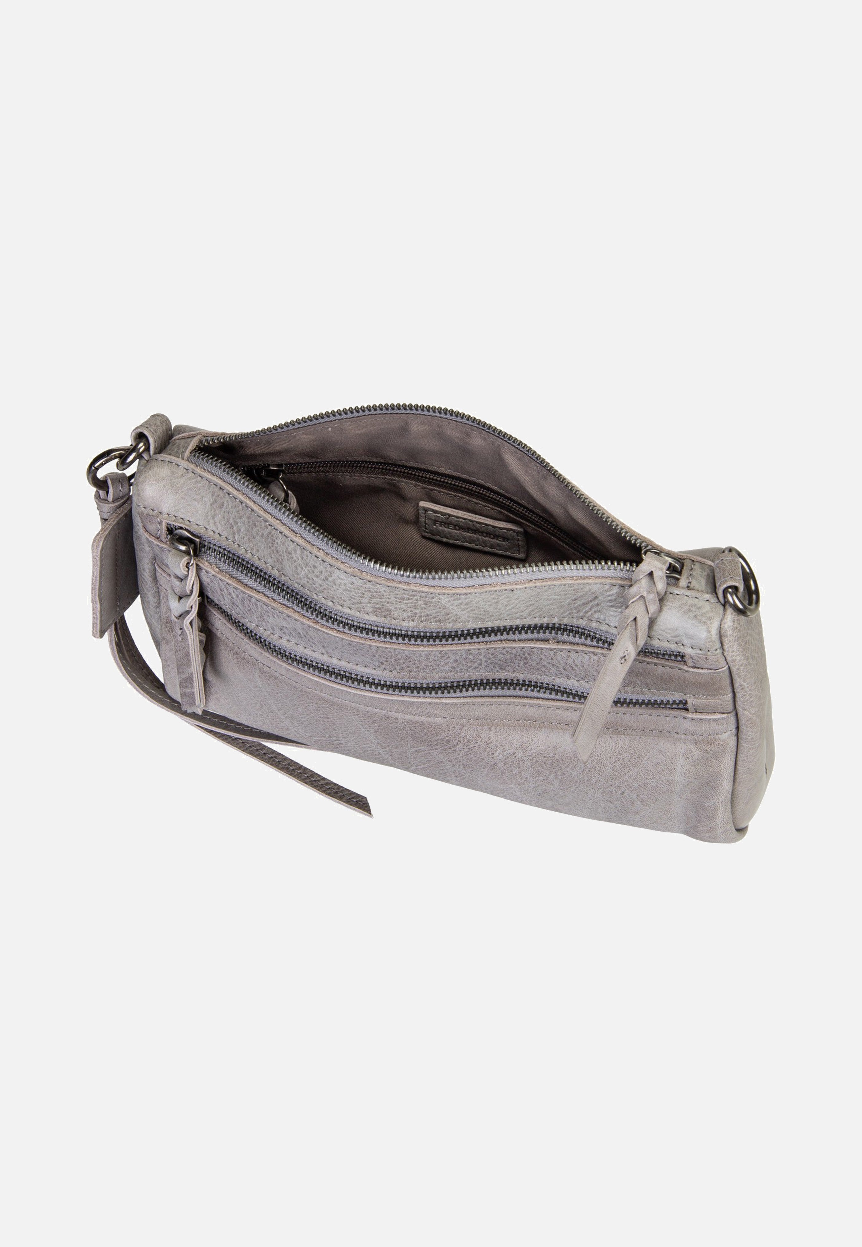 Fredsbruder My Forever Friend Zipper Grey Crossbody Bag