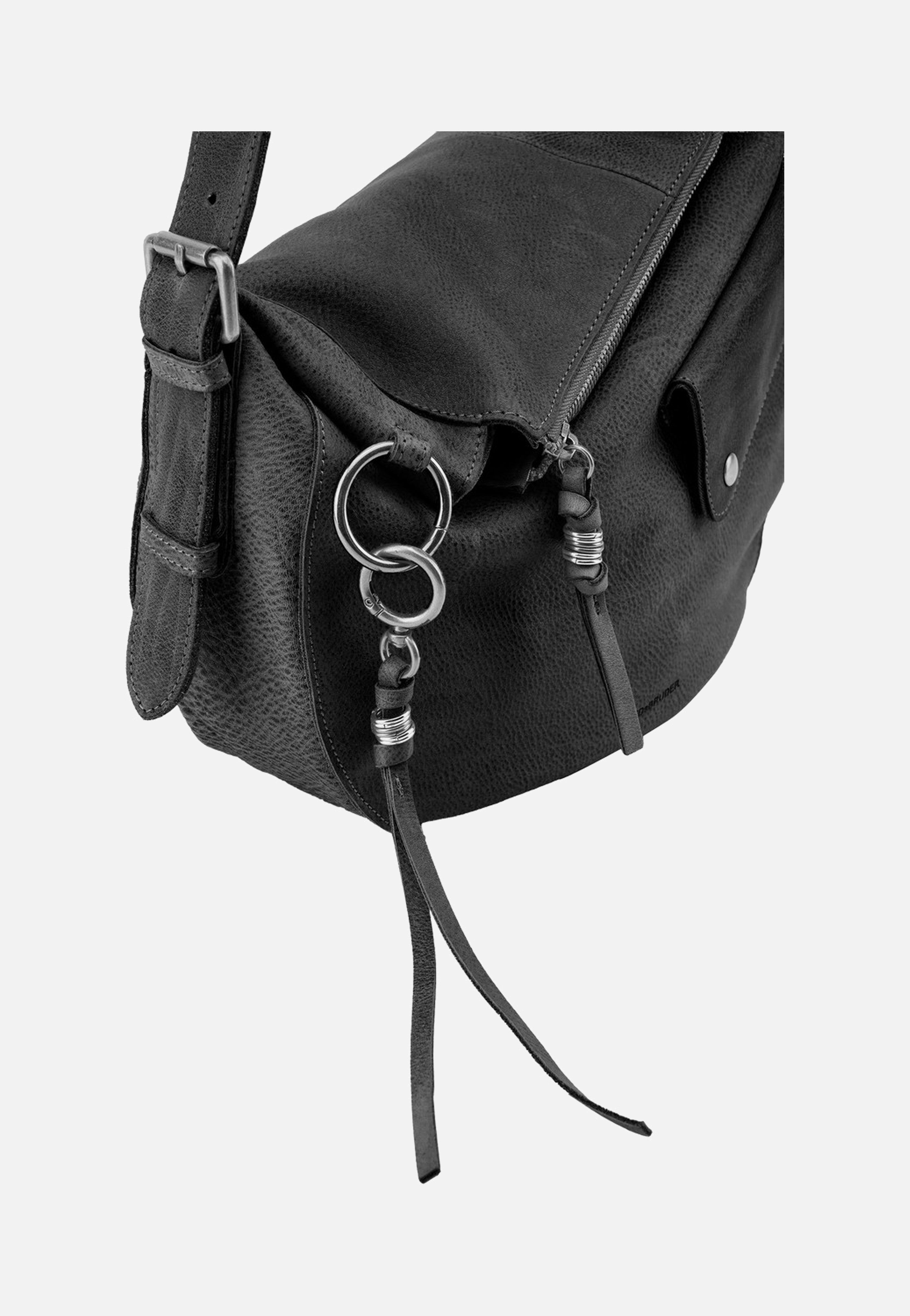 Fredsbruder My Forever Friend Shoulderbag With Front Pocket Black Shoulder Bag