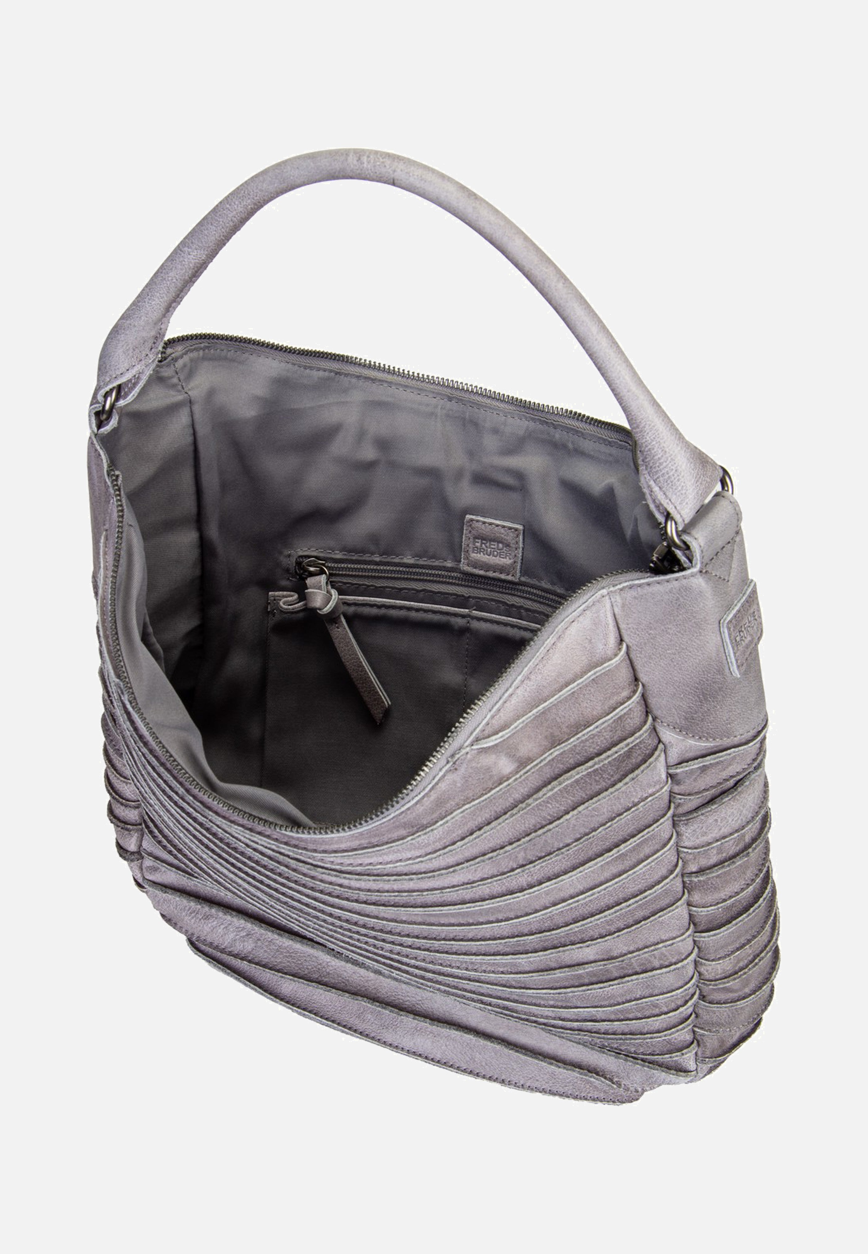 Fredsbruder Riffeltier S 961r Grey Hobo Bag
