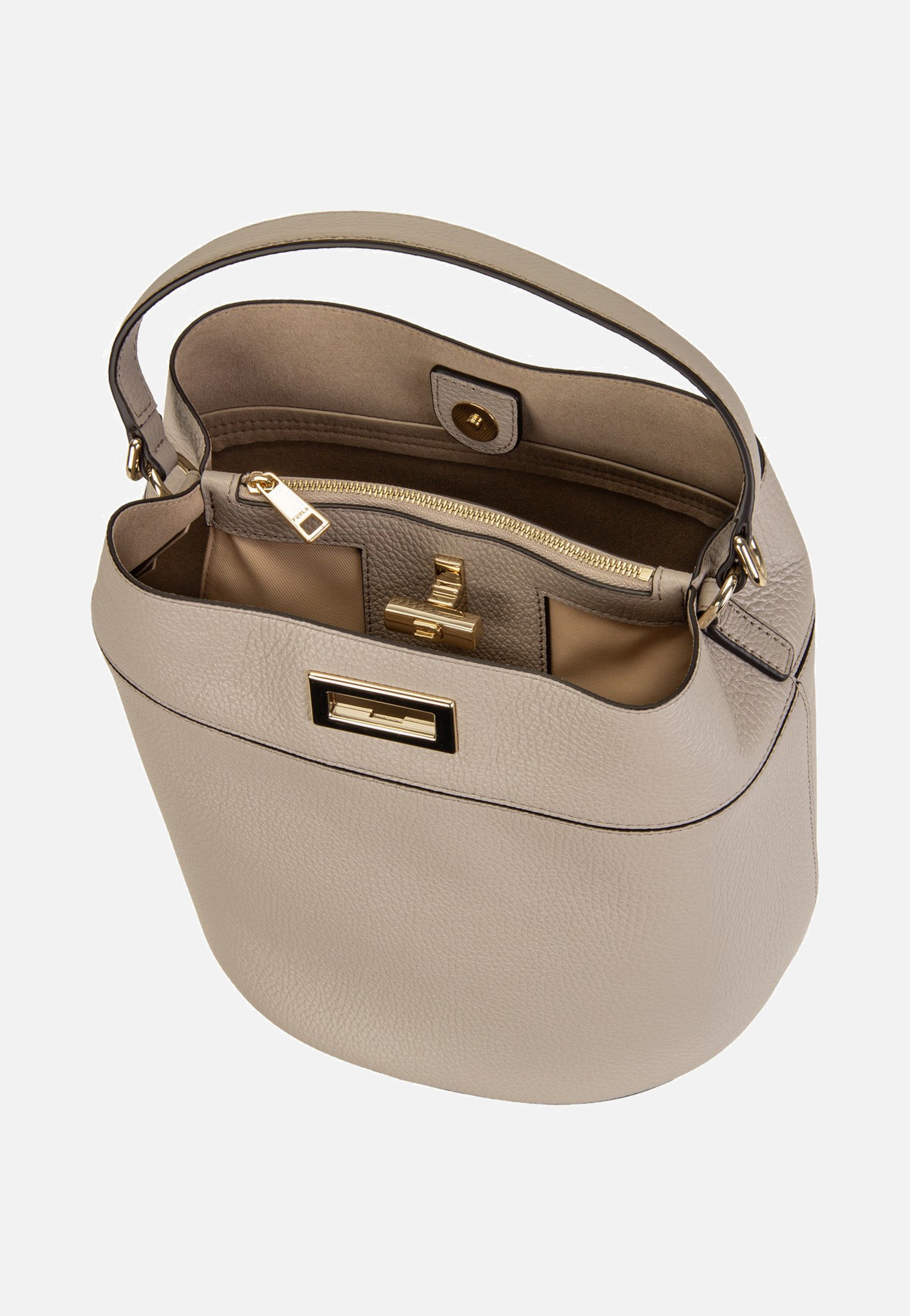 Furla Amelia M Bucket Bag Cachemire Gray Bucket Bag