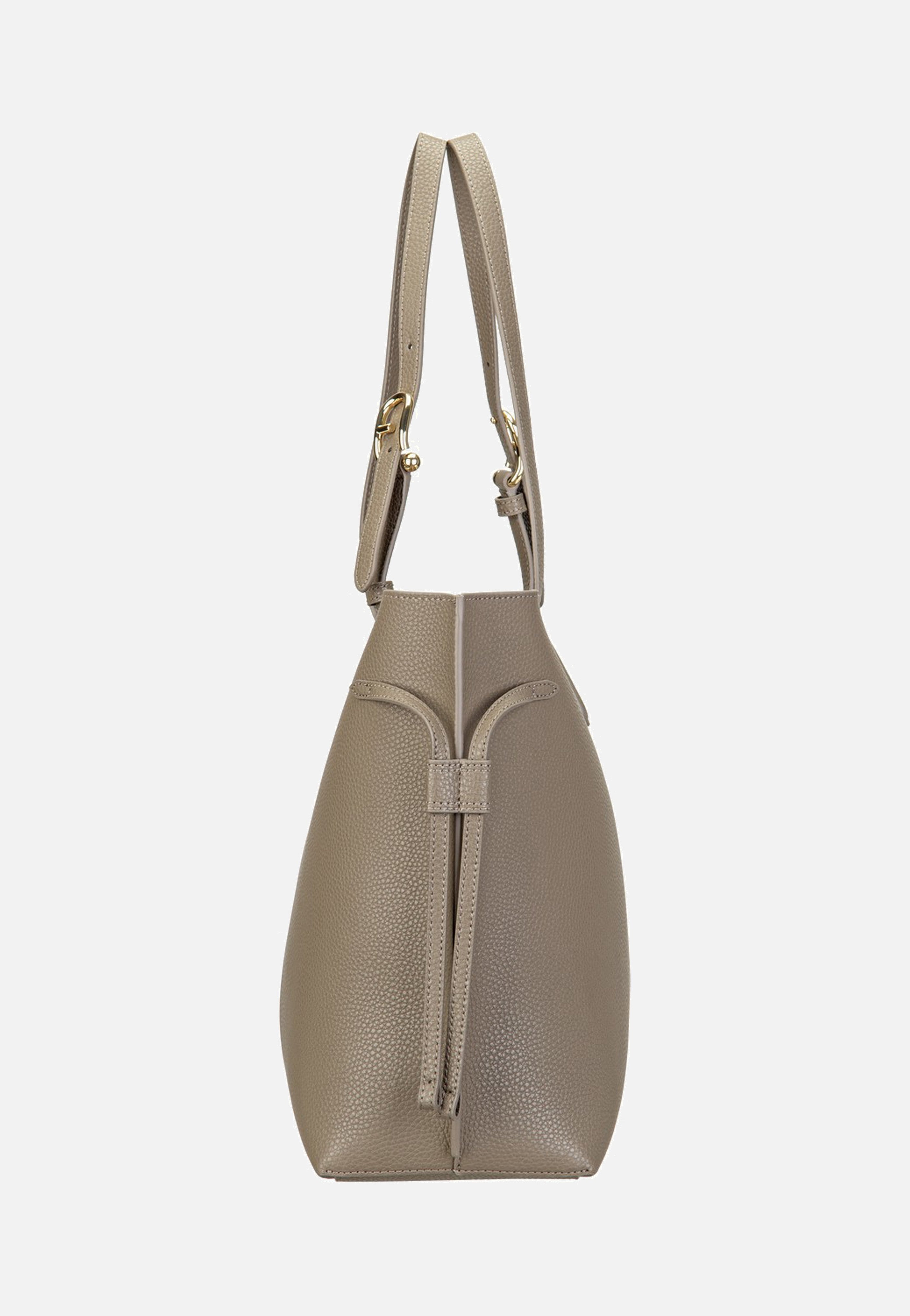 Furla Ava L Tote W/Zip Muddy Gray+Rosewood Shopper