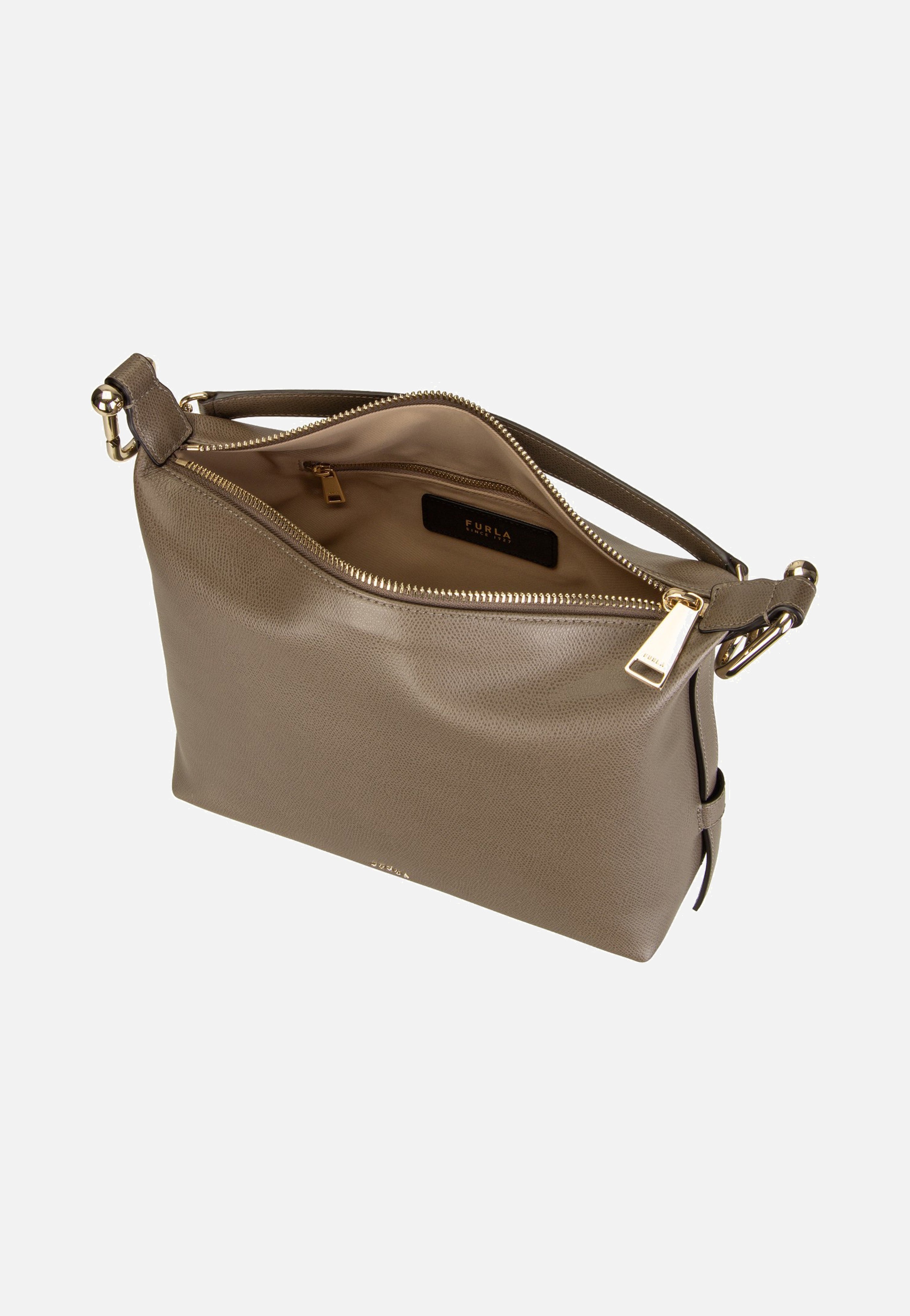 Furla Tonie M Hobo Muddy Gray Shoulder Bag