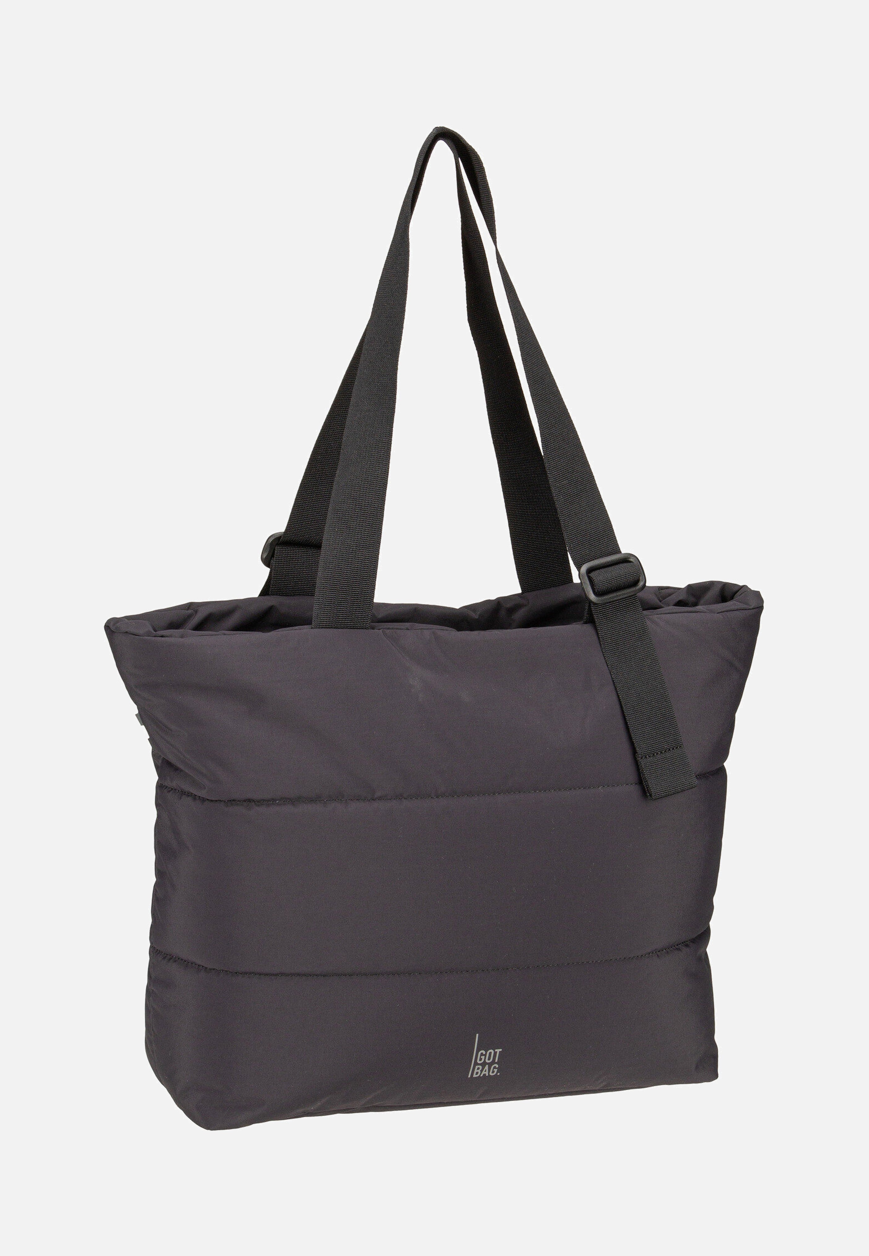 GOT BAG Puffer Tote Bag Monochrome Black Shopper