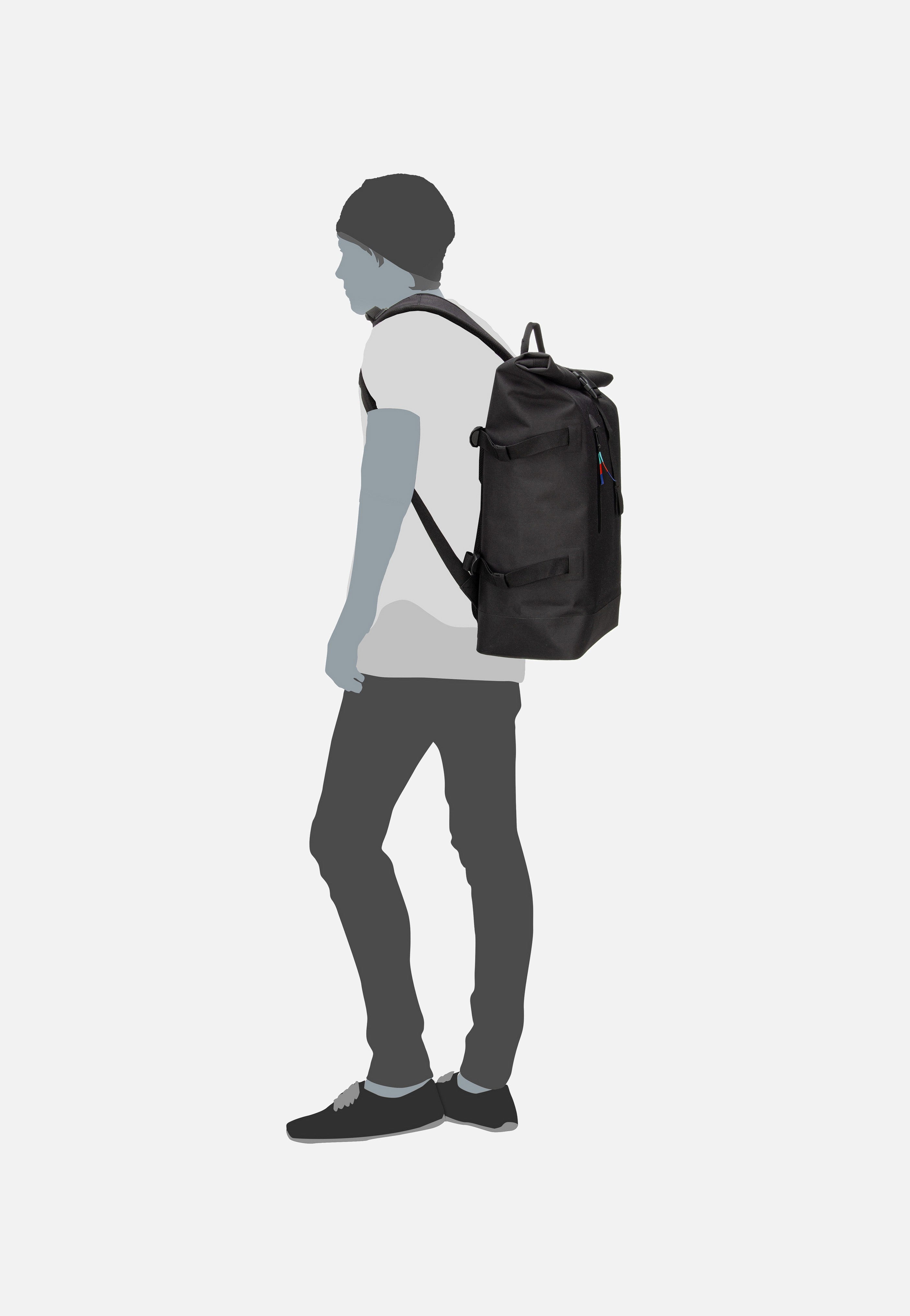 GOT BAG Rolltop 2.0 Black Rolltop Backpack
