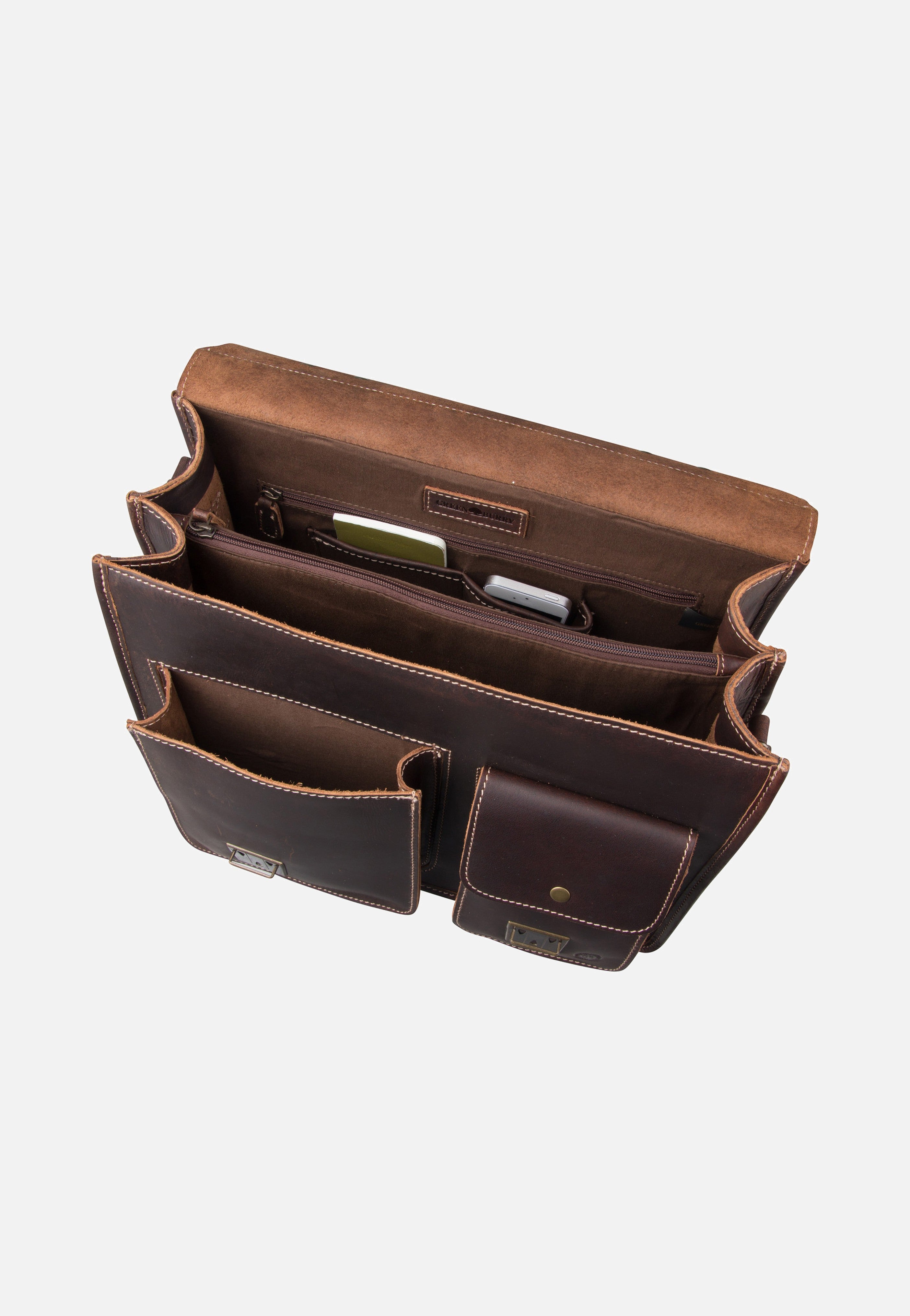 Greenburry Buffalo 1128 Mappe XXL Brown Briefcase