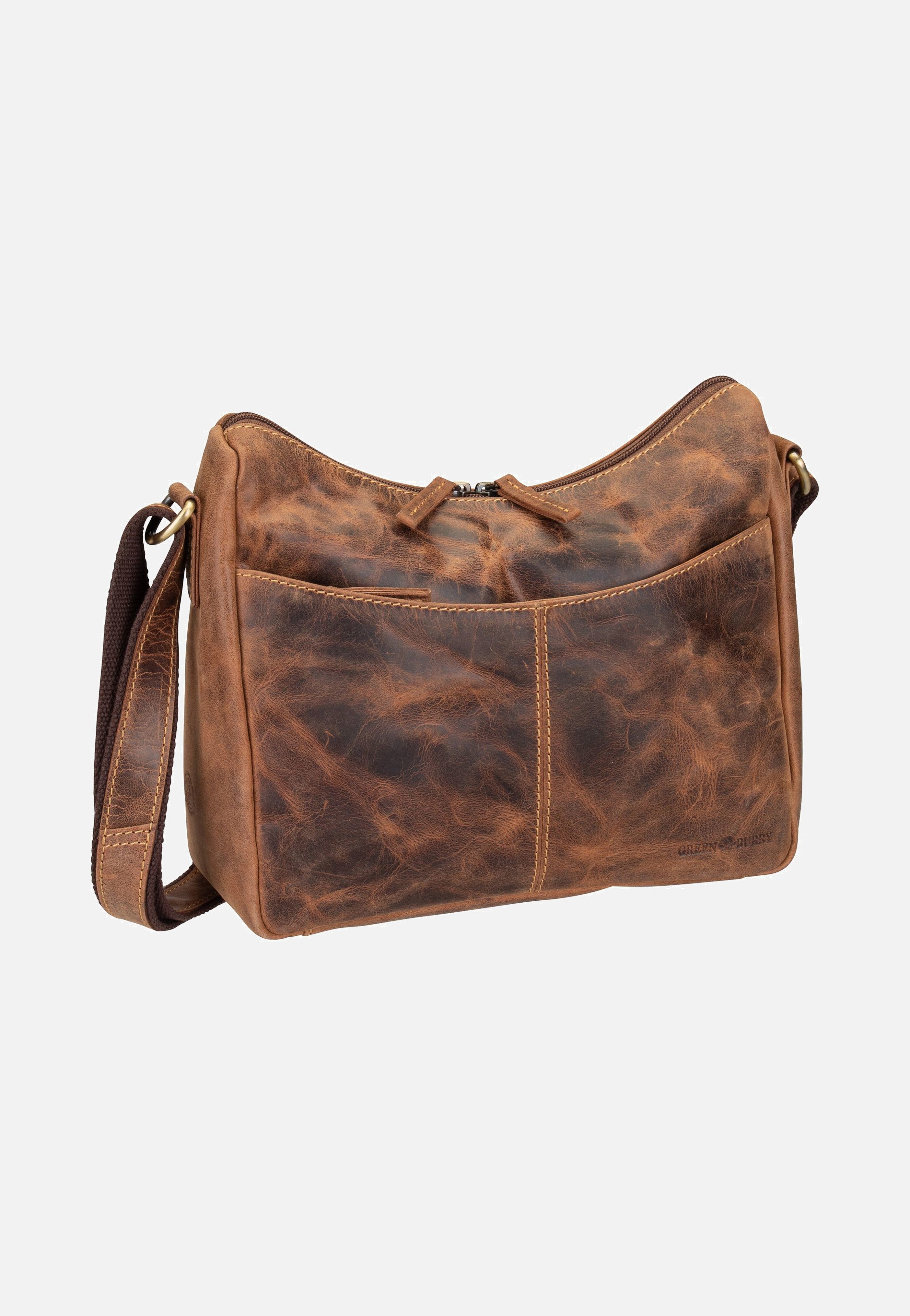 Greenburry Vintage Travel 2 Umhängetasche Leder 15 cm brown