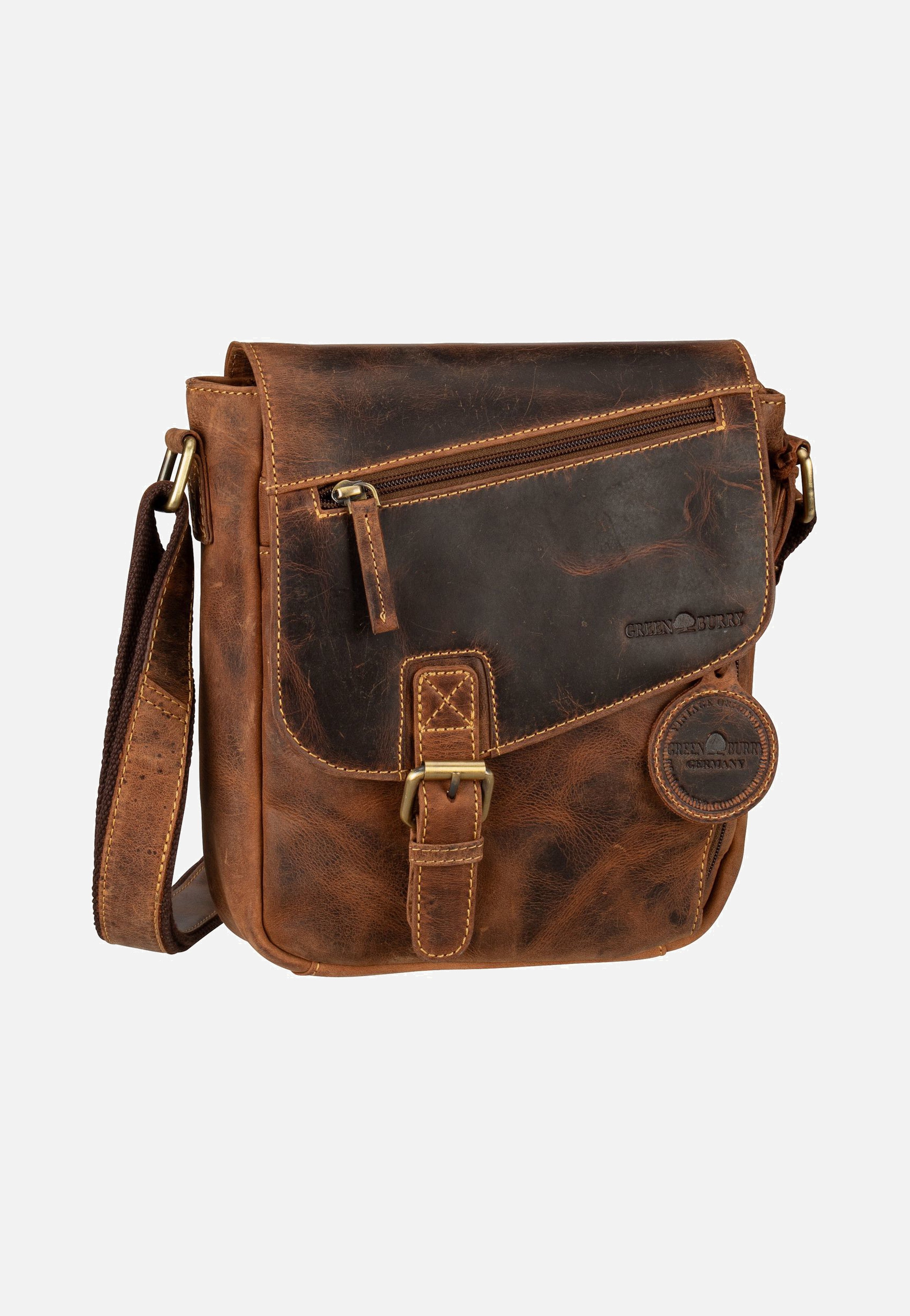 Greenburry Vintage 1540 Revolver Bag S Sattelbraun - Crossbody Bag