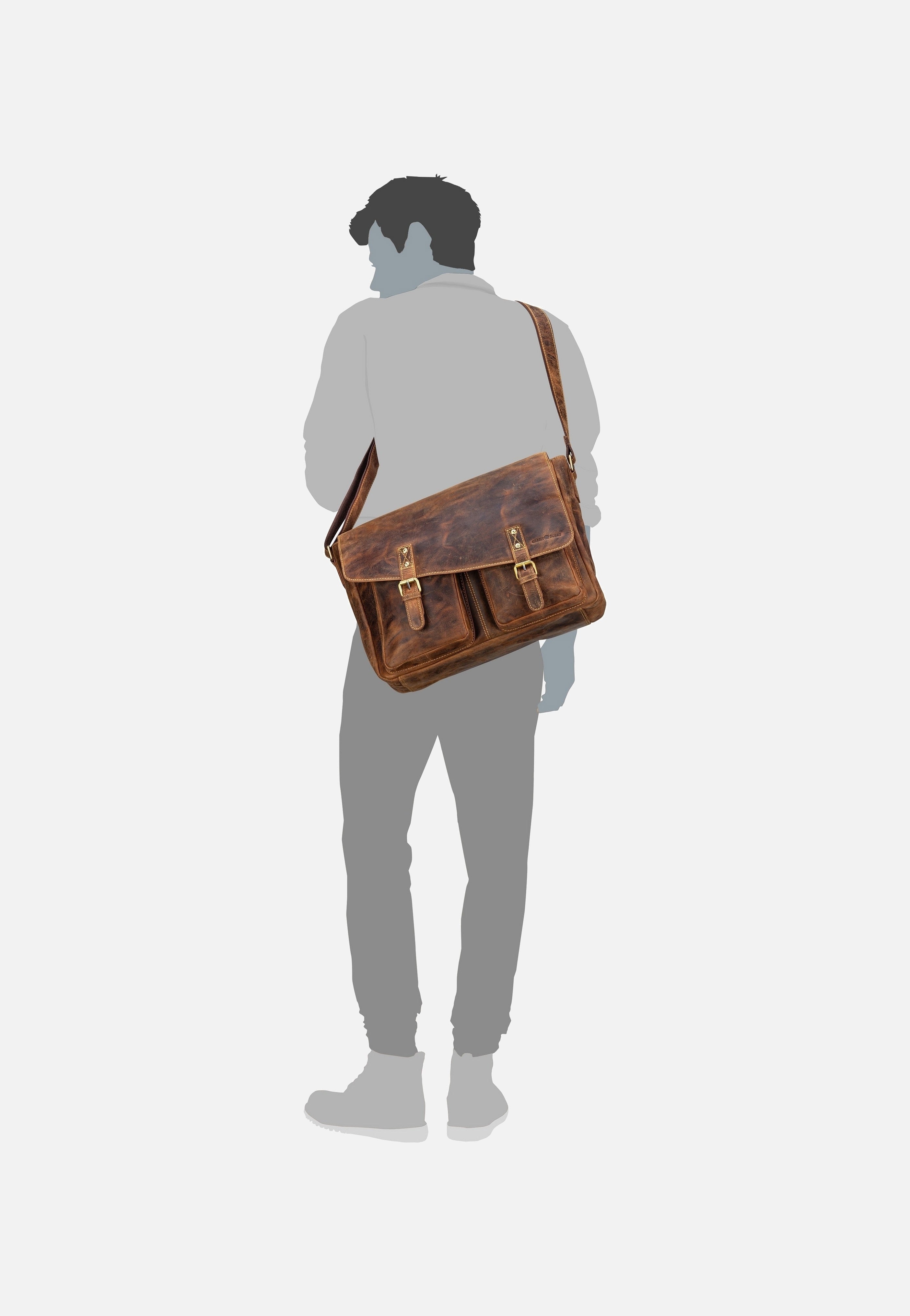 Greenburry - Vintage 1541 Revolver Bag XL Sattelbraun - Messenger Bag | Neutral-Image