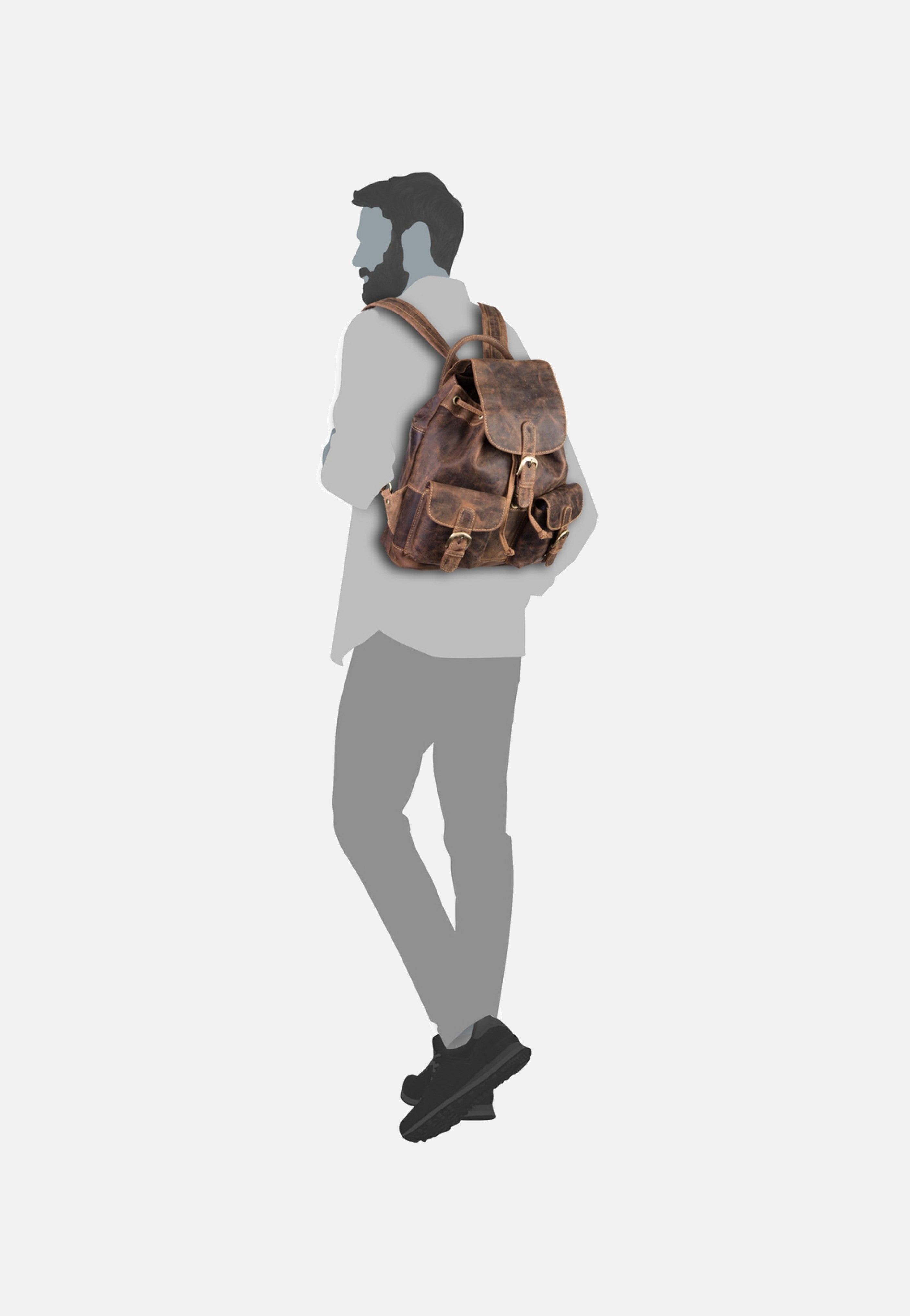 Greenburry Vintage 1711M medium Sattelbraun Backpack