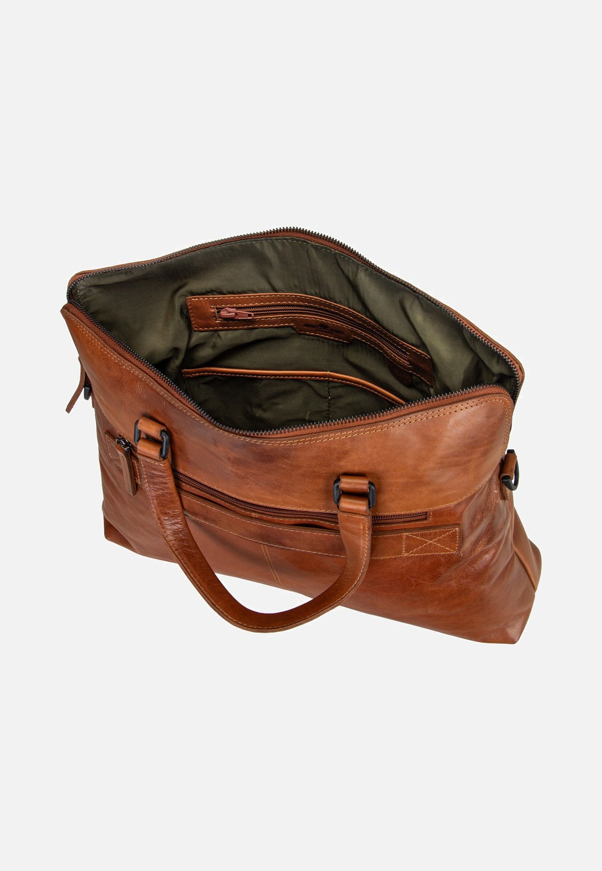 Greenburry Newport Business 2107 Caramel Briefcase