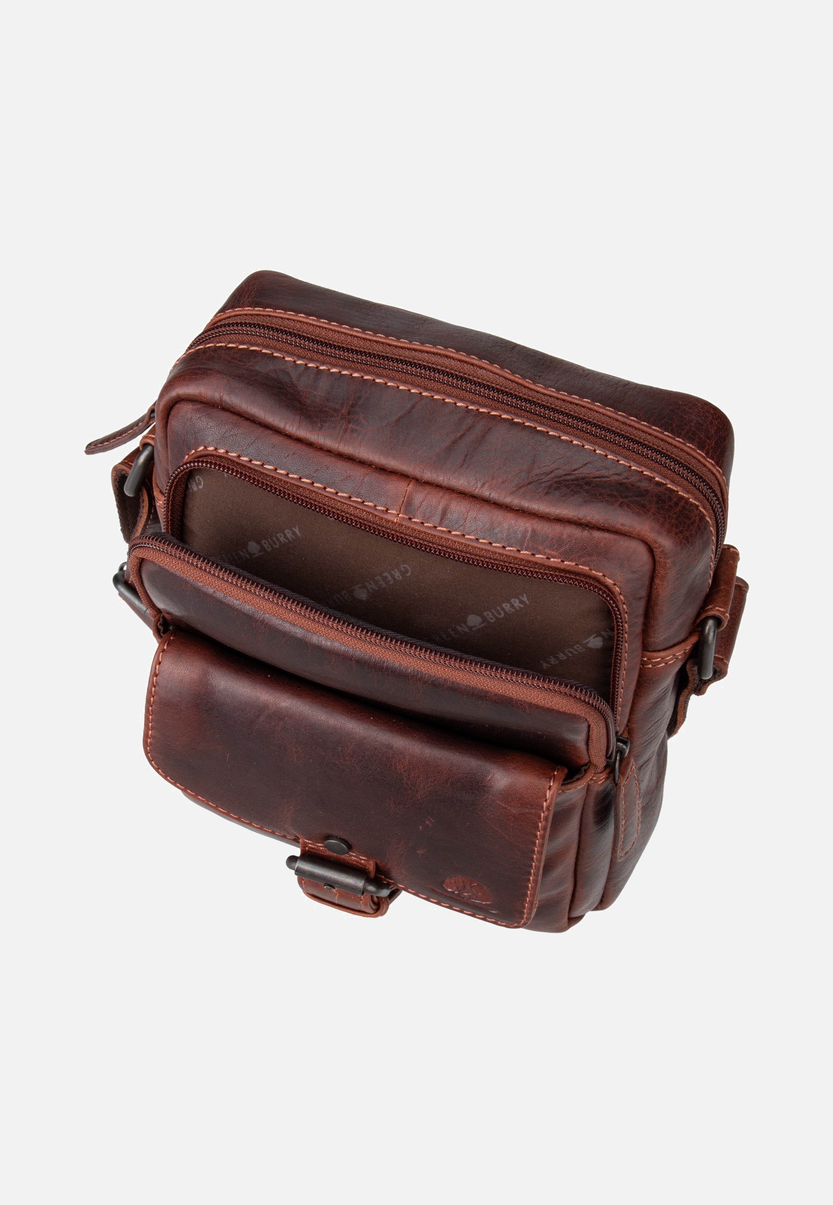 Greenburry Rugged Shoulderbag M Teak Brown Shoulder Bag