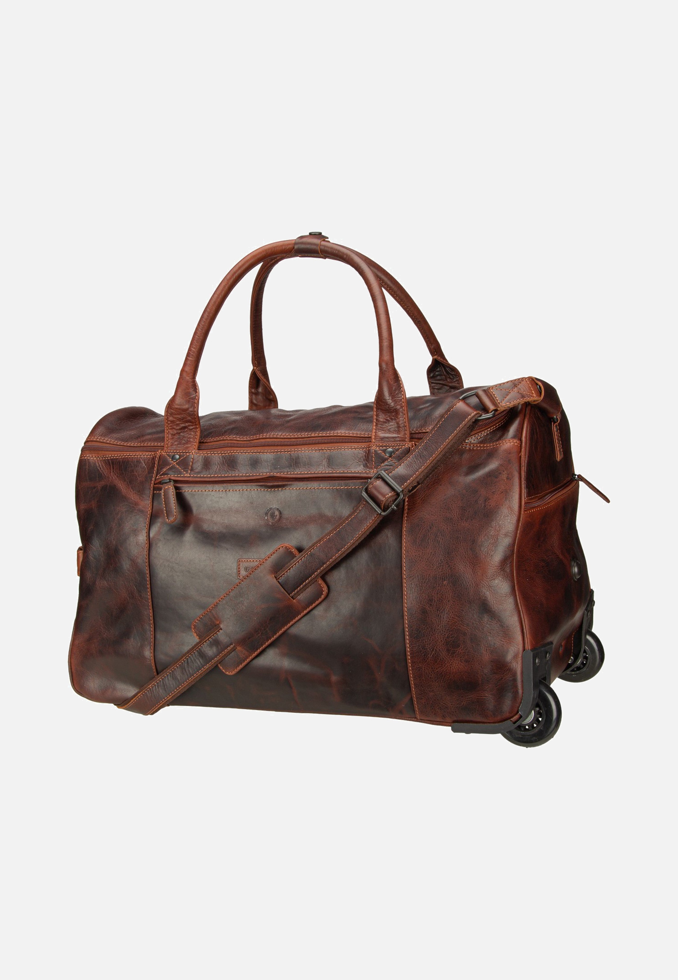 Greenburry Rugged Trolley Traveller Teak Brown Travel Bag
