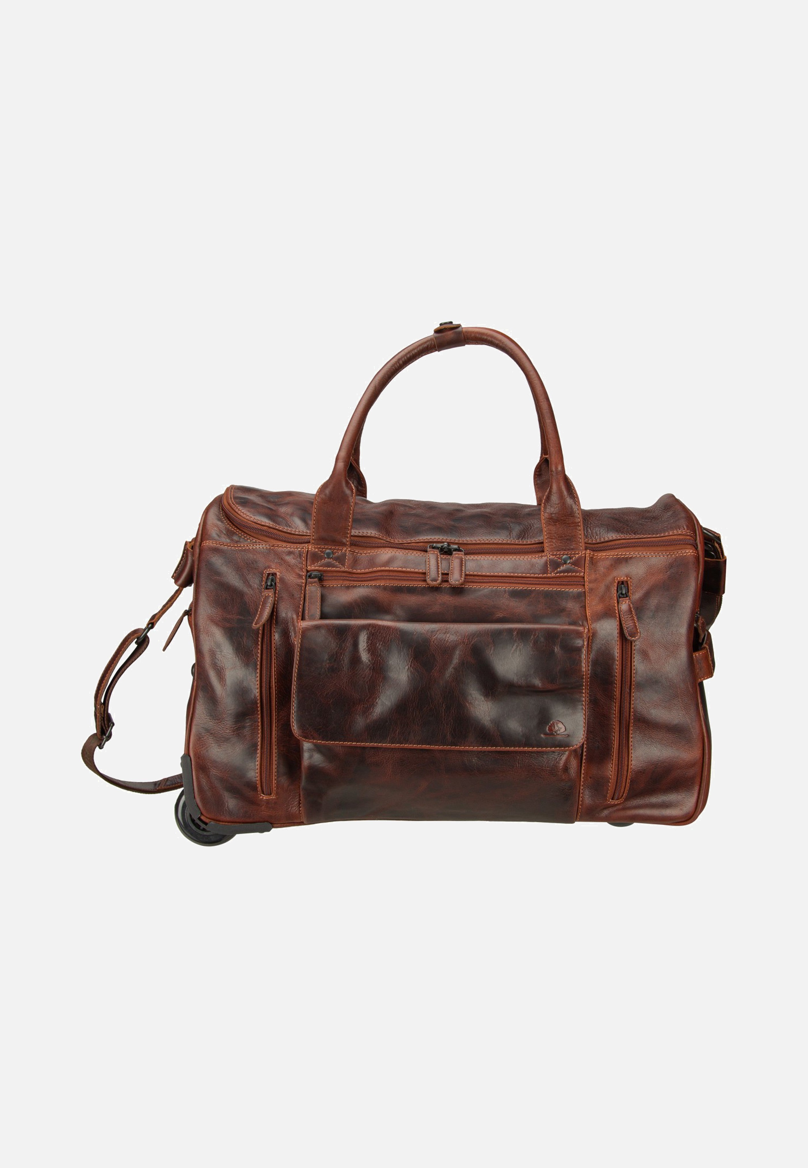 Greenburry Rugged Trolley Traveller Teak Brown Travel Bag