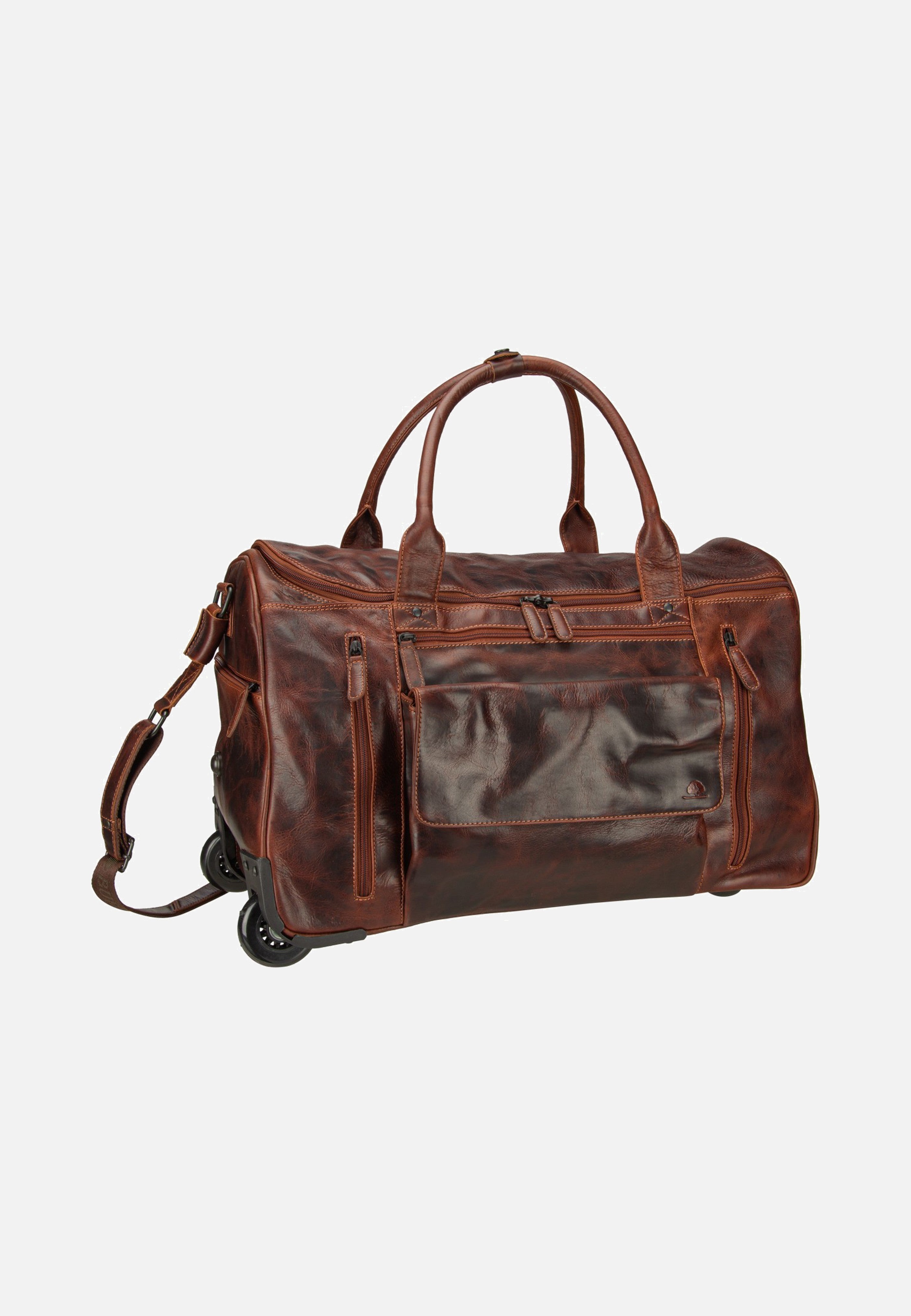 Greenburry Rugged Trolley Traveller Teak Brown Travel Bag