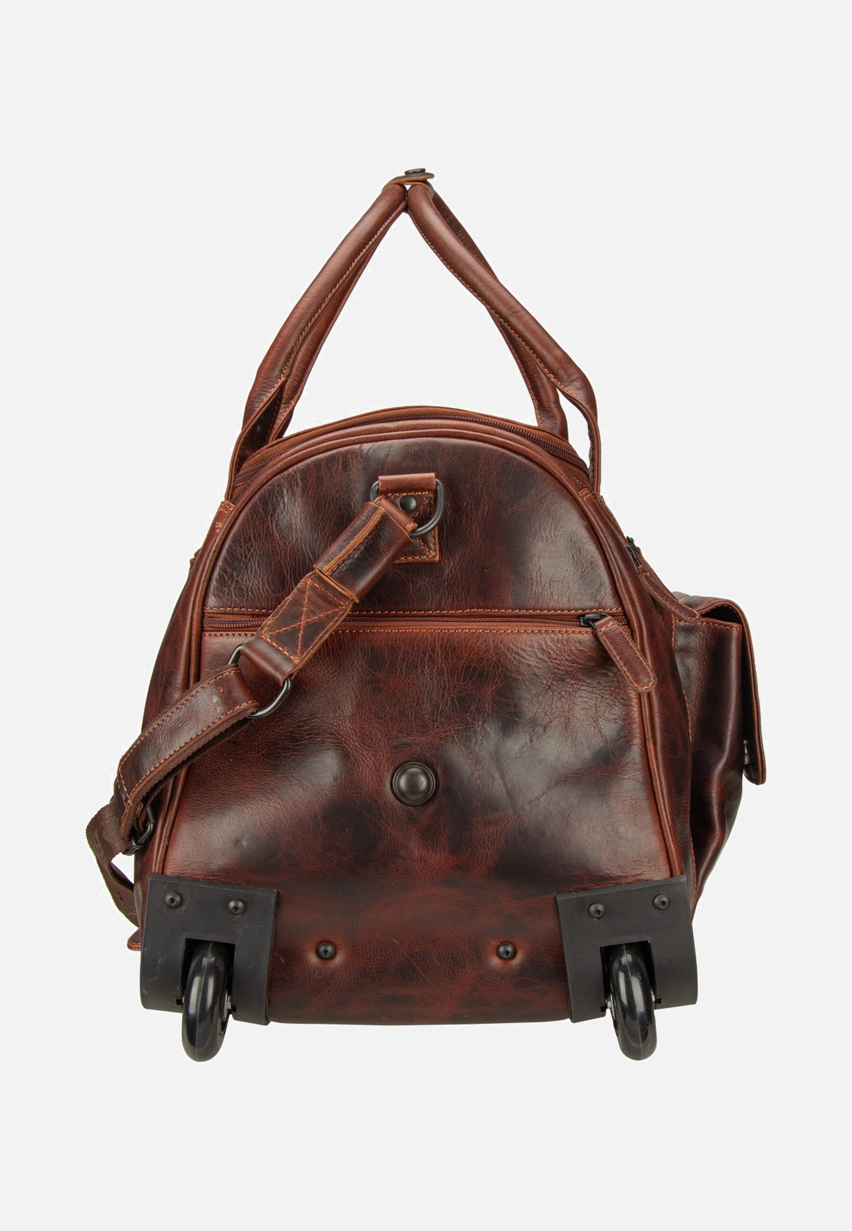 Greenburry Rugged Trolley Traveller Teak Brown Travel Bag