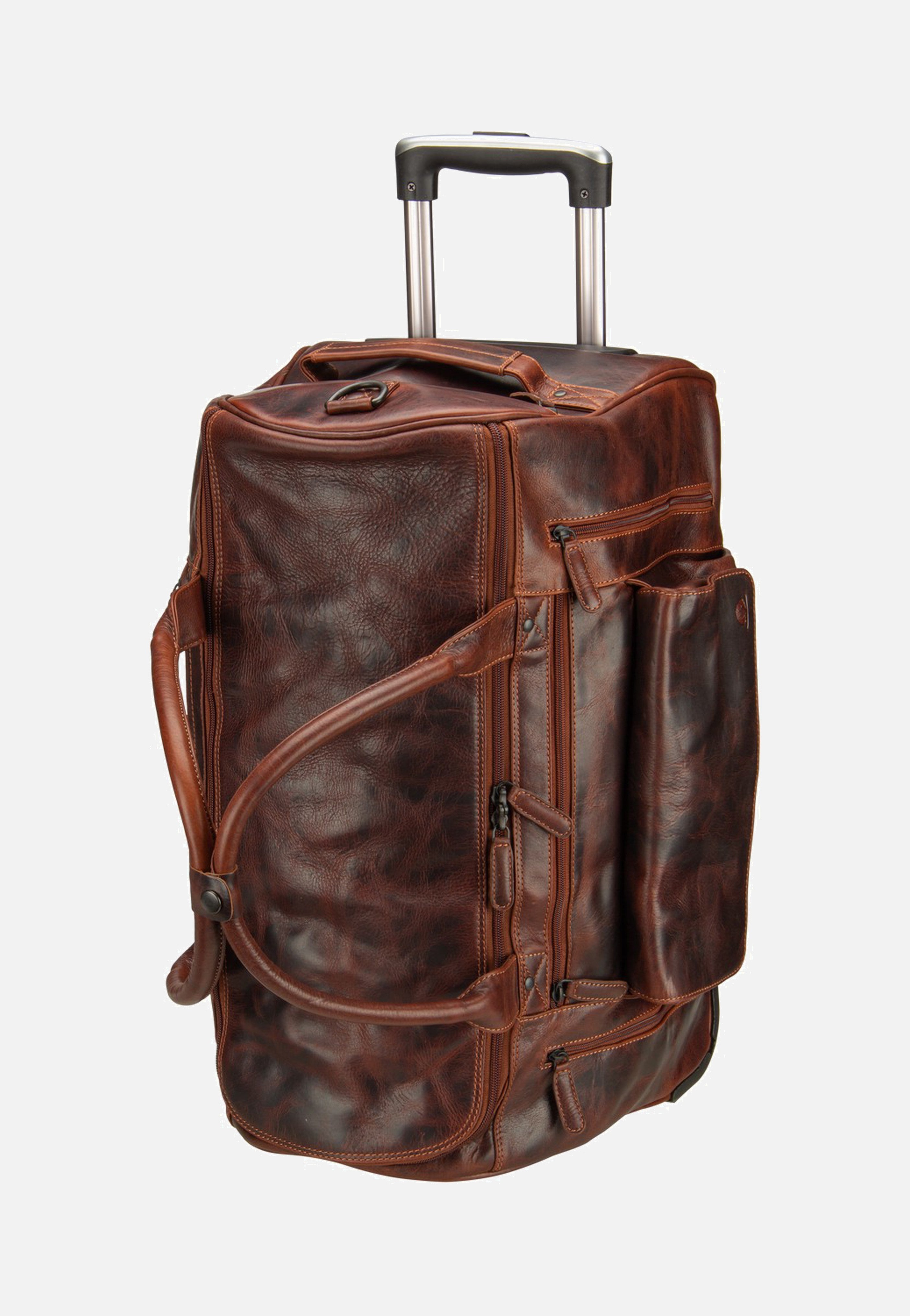 Greenburry Rugged Trolley Traveller Teak Brown Travel Bag