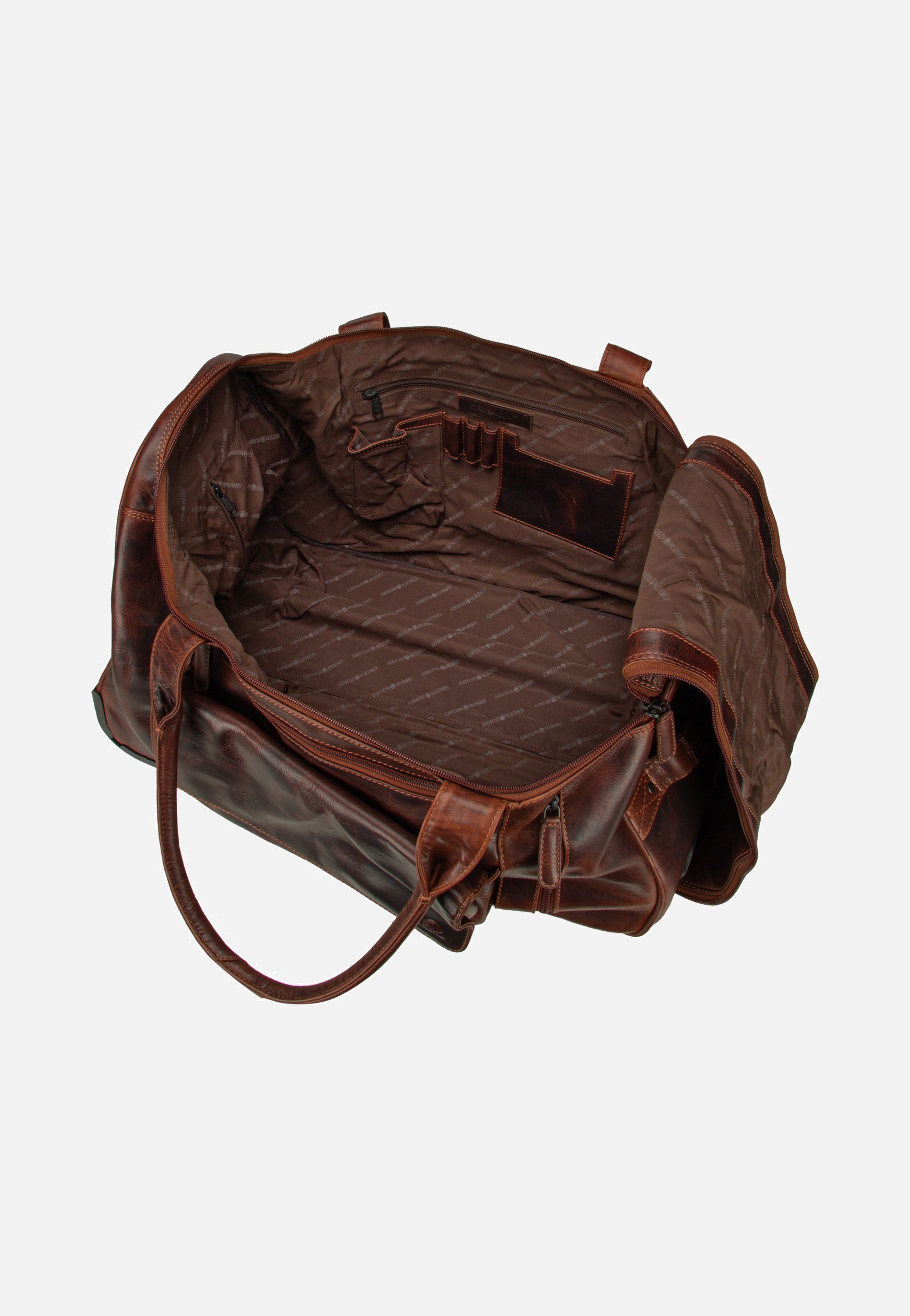 Greenburry Rugged Trolley Traveller Teak Brown Travel Bag