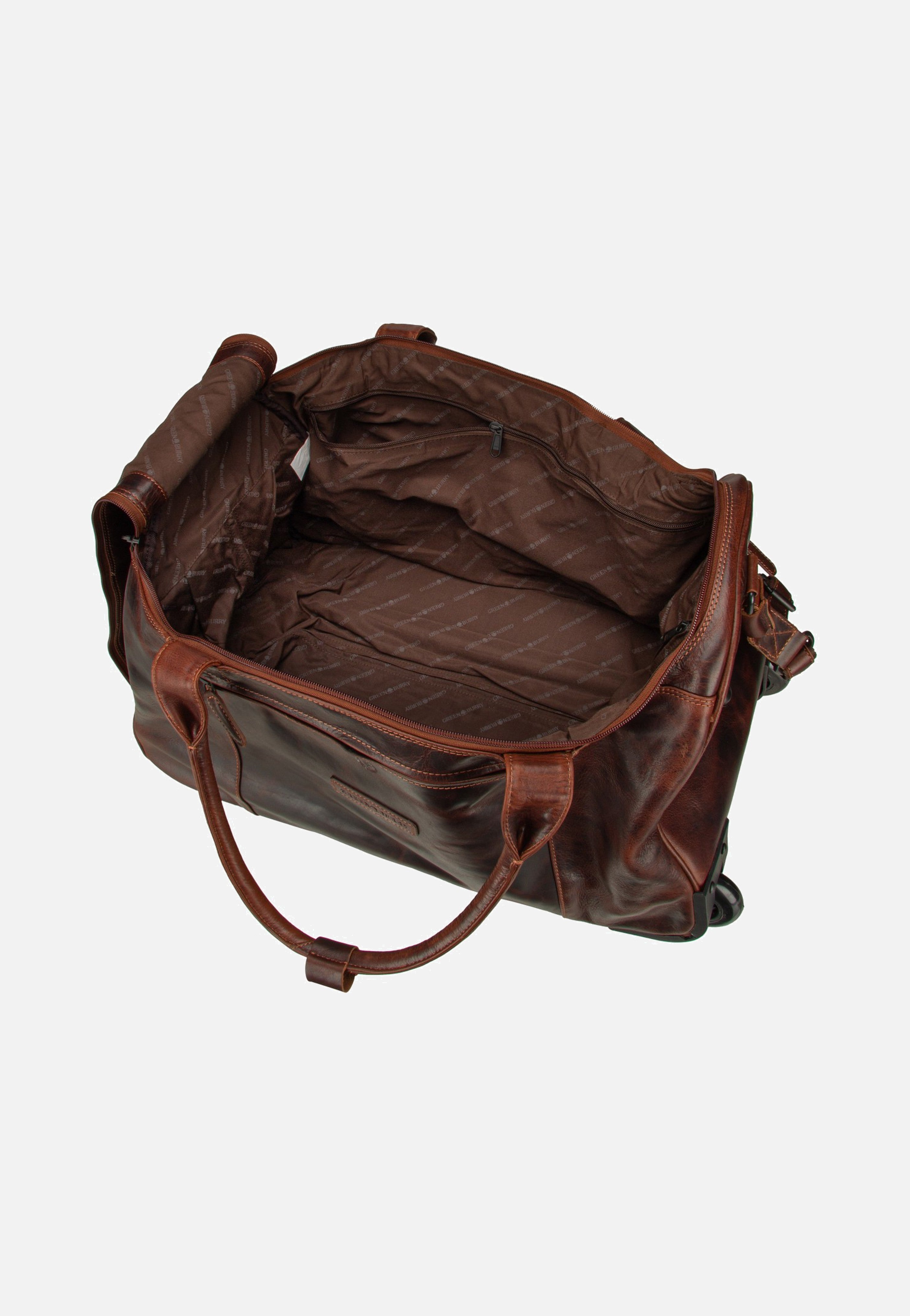 Greenburry Rugged Trolley Traveller Teak Brown Travel Bag