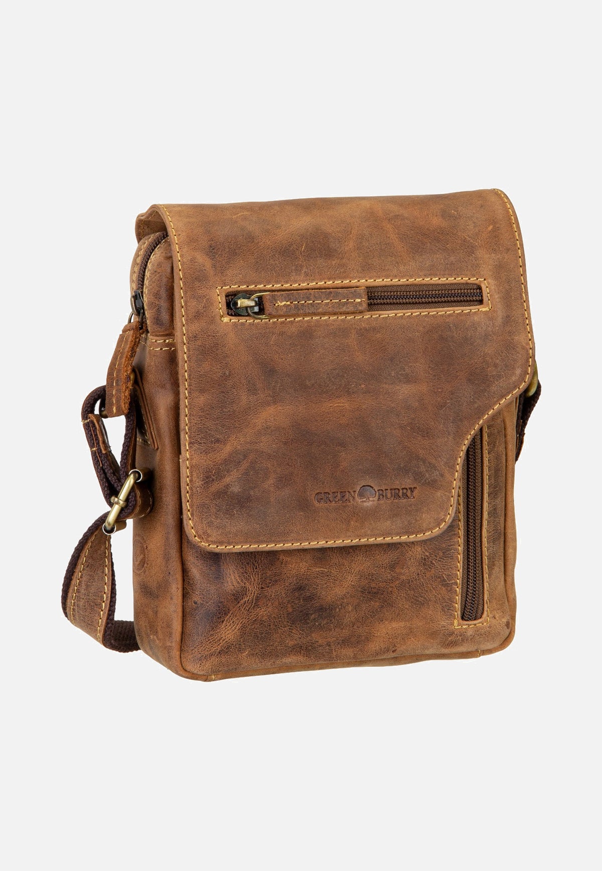 Greenburry Vintage Revolver Small Sattelbraun Crossbody Bag
