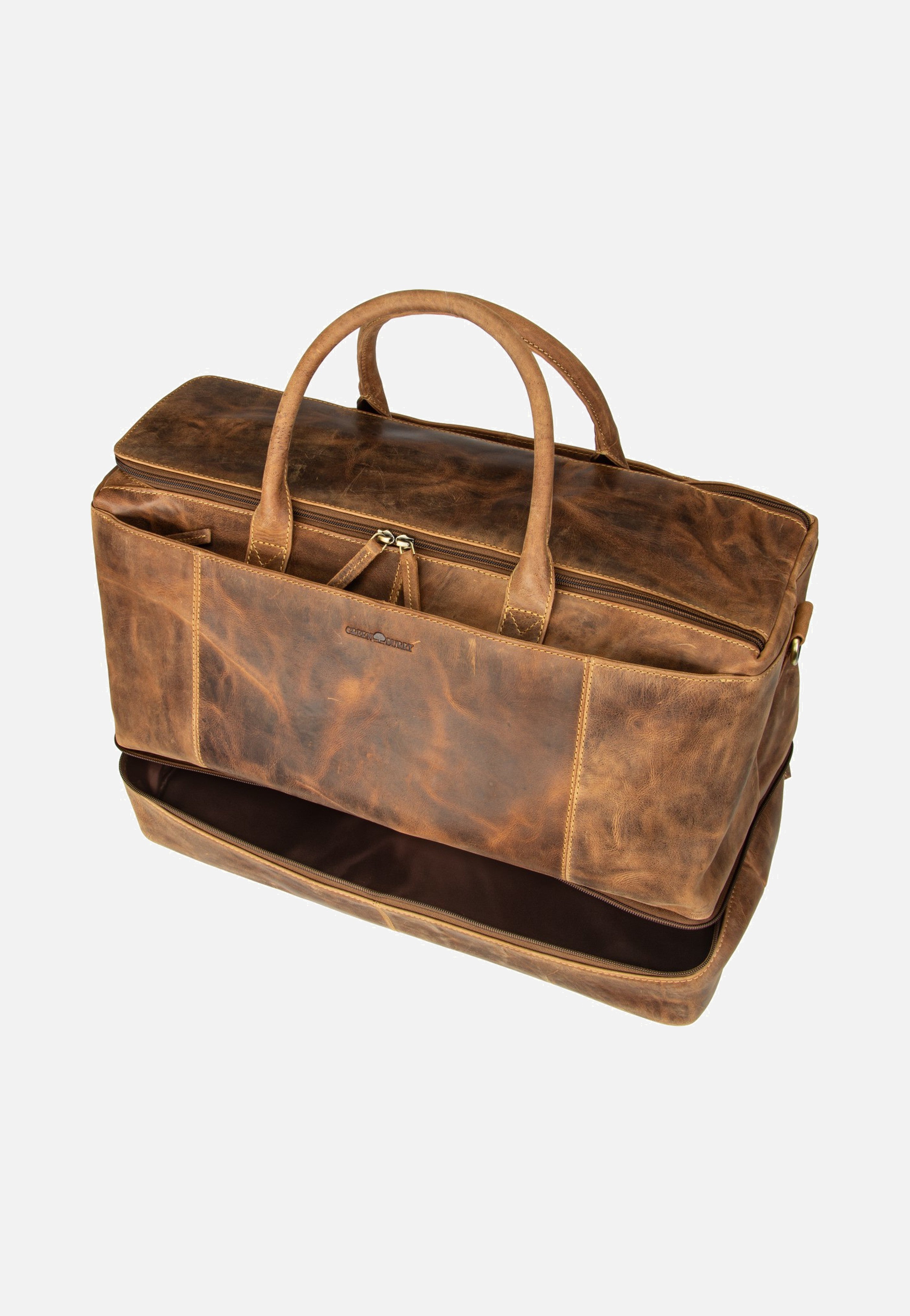 Greenburry Vintage Traveller Leder Sattelbraun Weekender