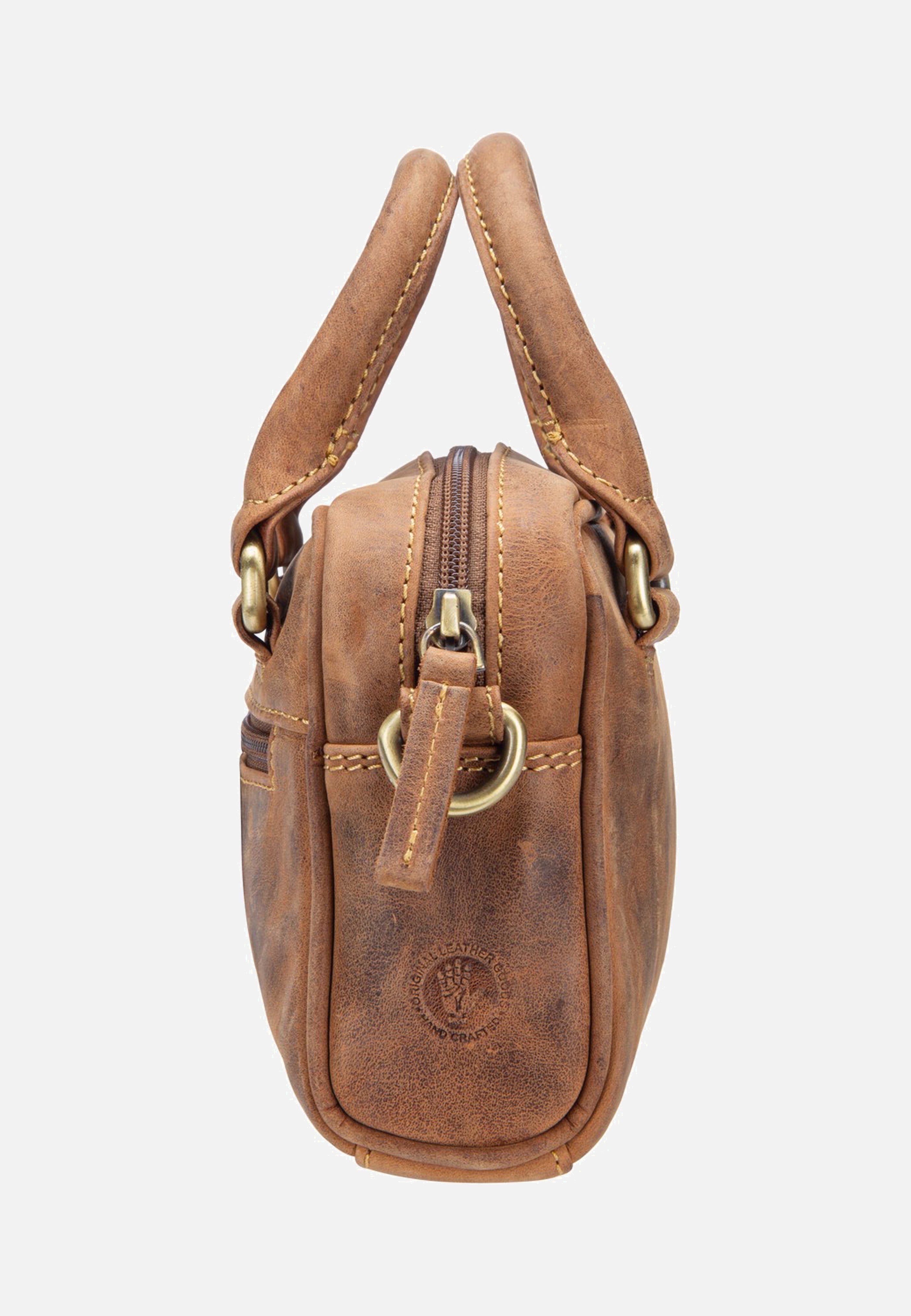 Greenburry Vintage Umhängetasche Mini Sattelbraun Crossbody Bag