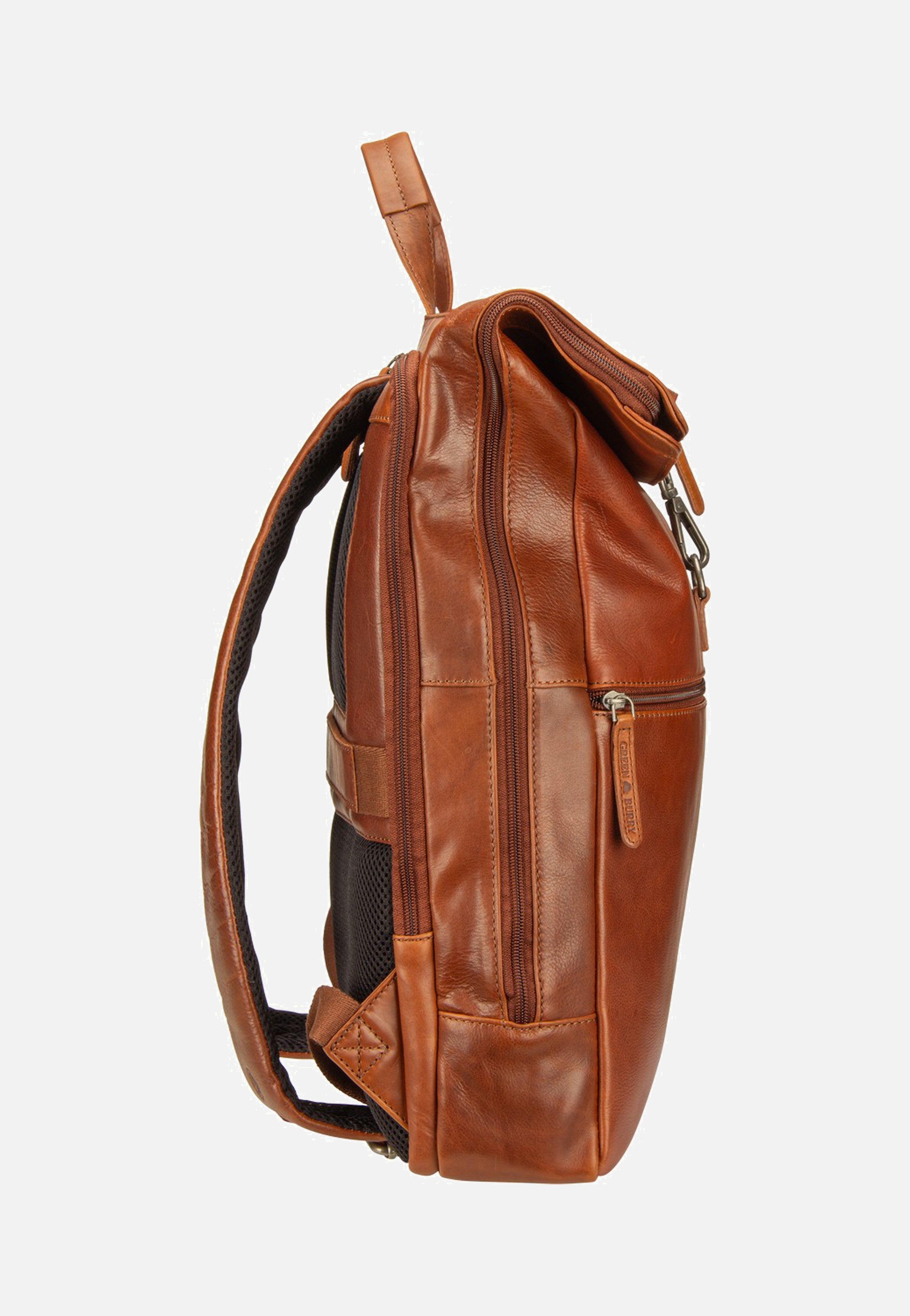 Greenburry Waxy Vintage Laptoprucksack Tobacco Nut Backpack