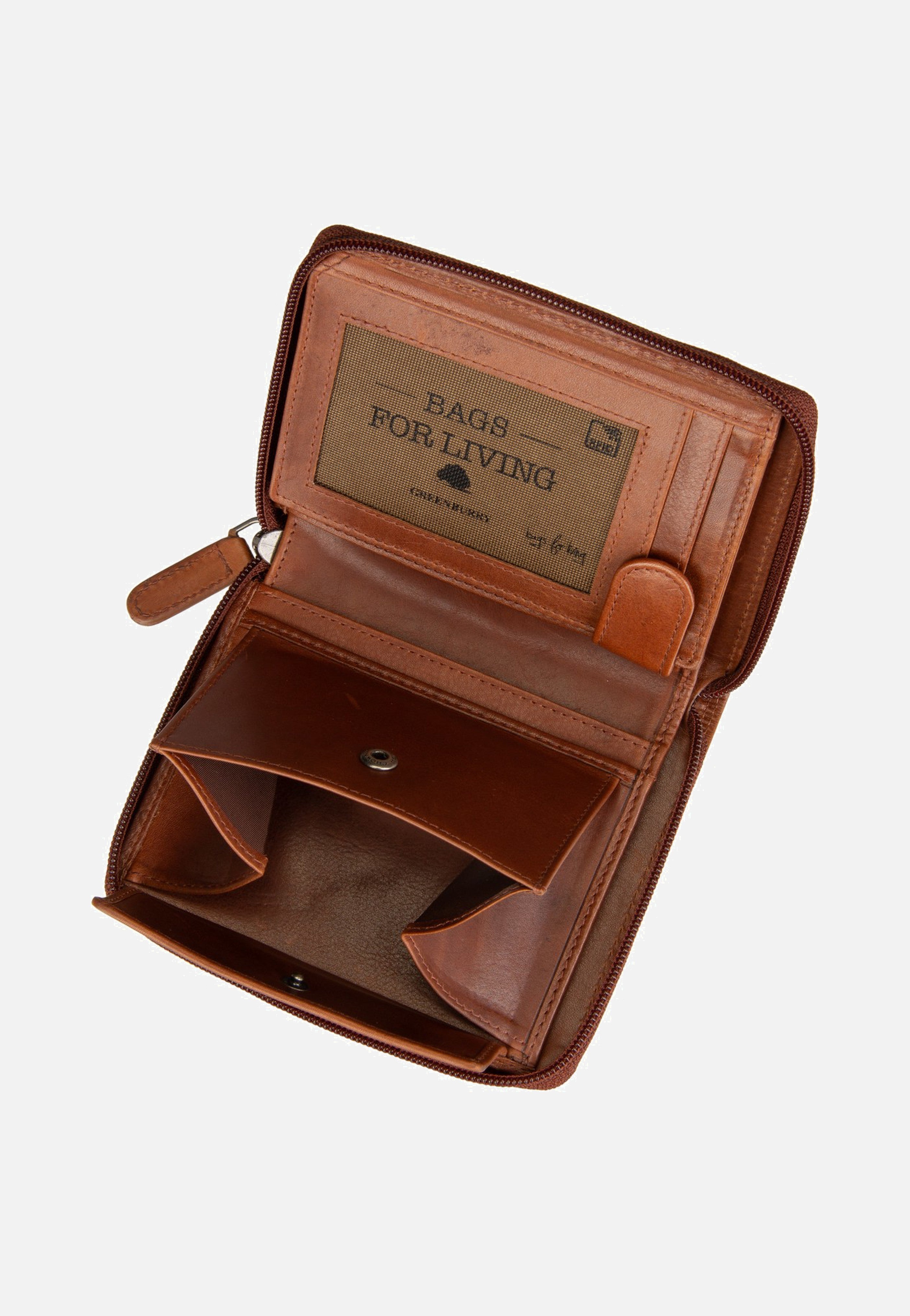 Greenburry Waxy Vintage Rv-Kombibörse RFID Tobacco Nut Wallet
