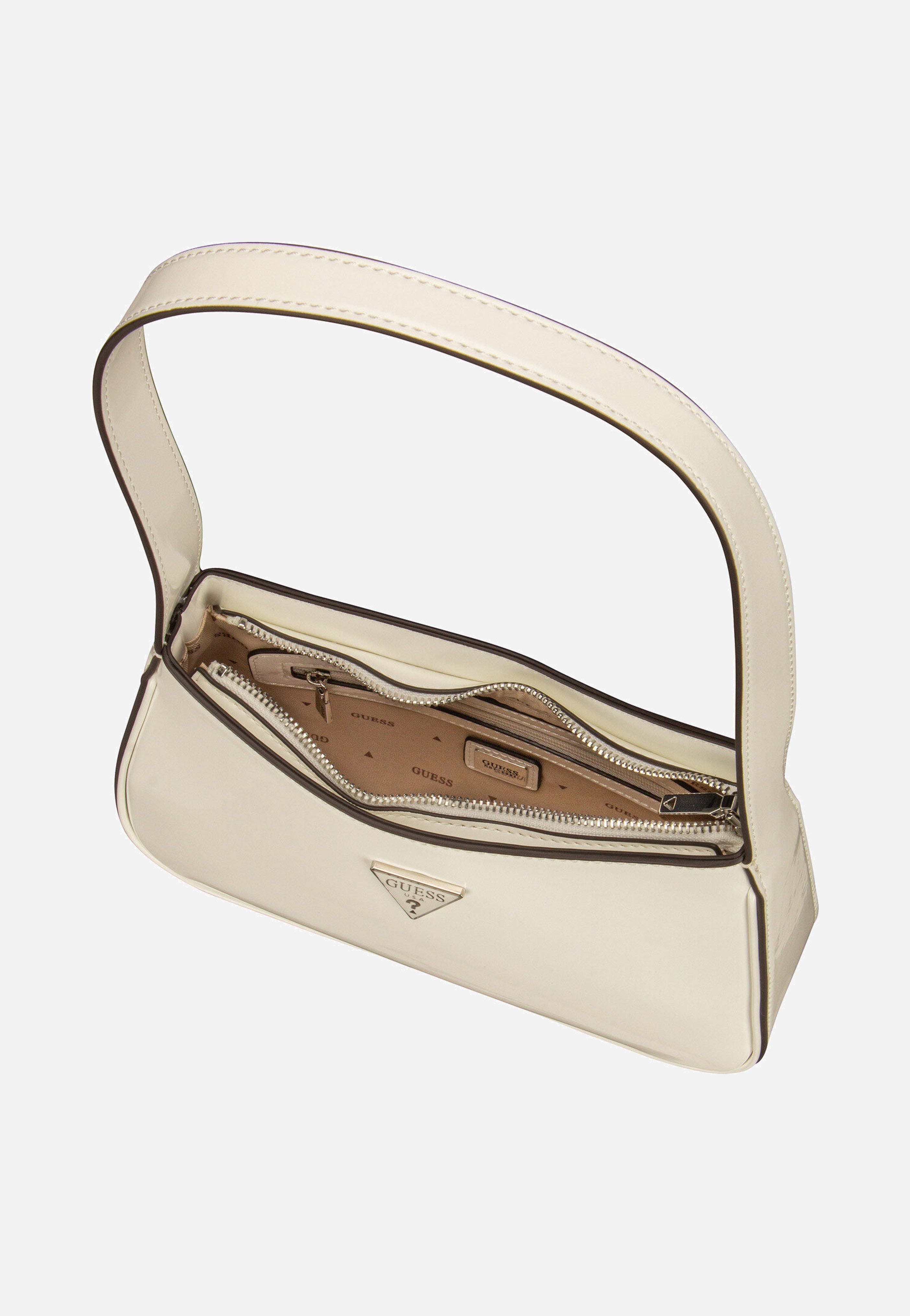 Guess - Arnela Top Zip SHB 96170 White - Evening Bag | Women-Image