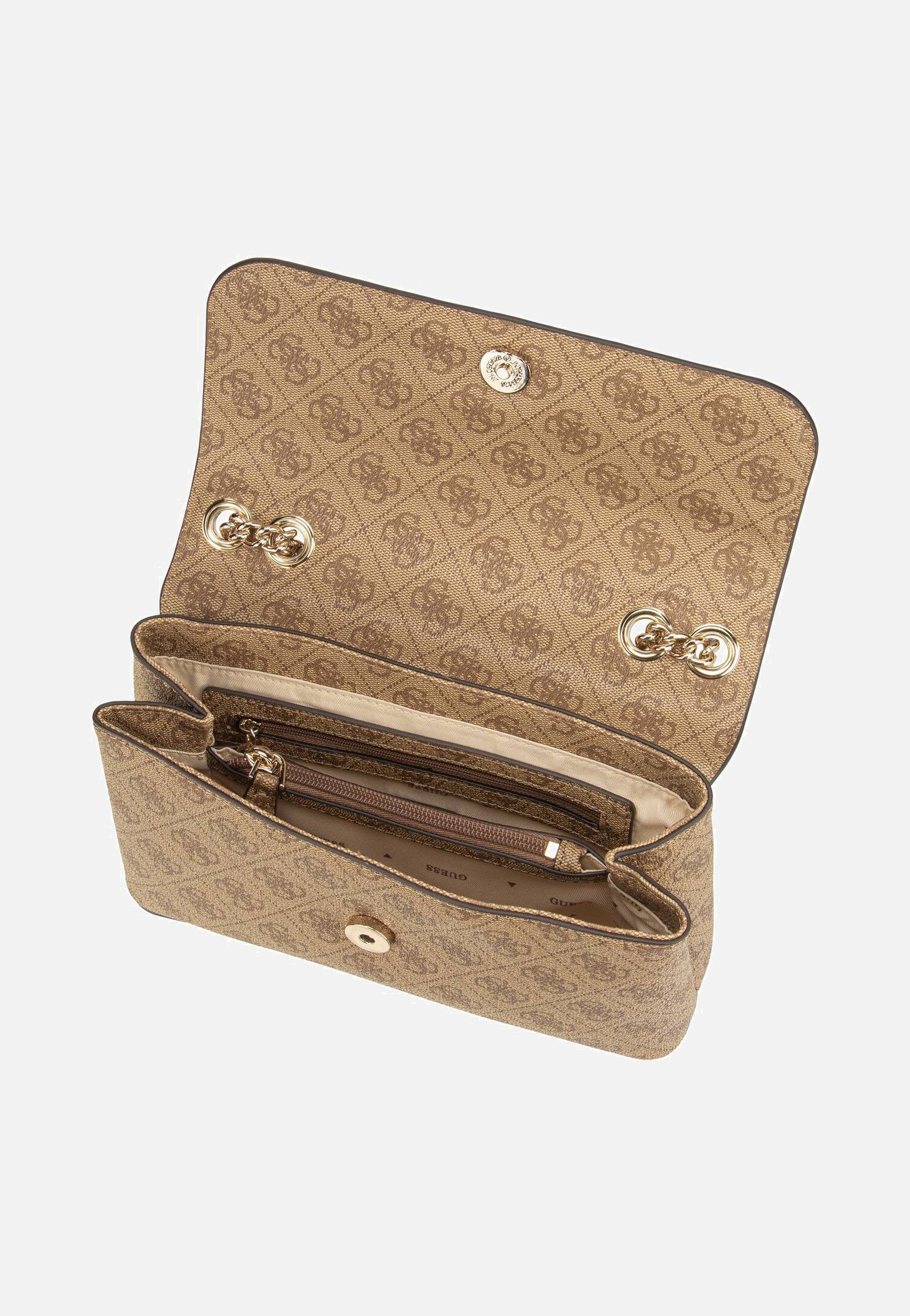 Guess Eco Erica Conv Flap Logo 51020 Latte Shoulder Bag