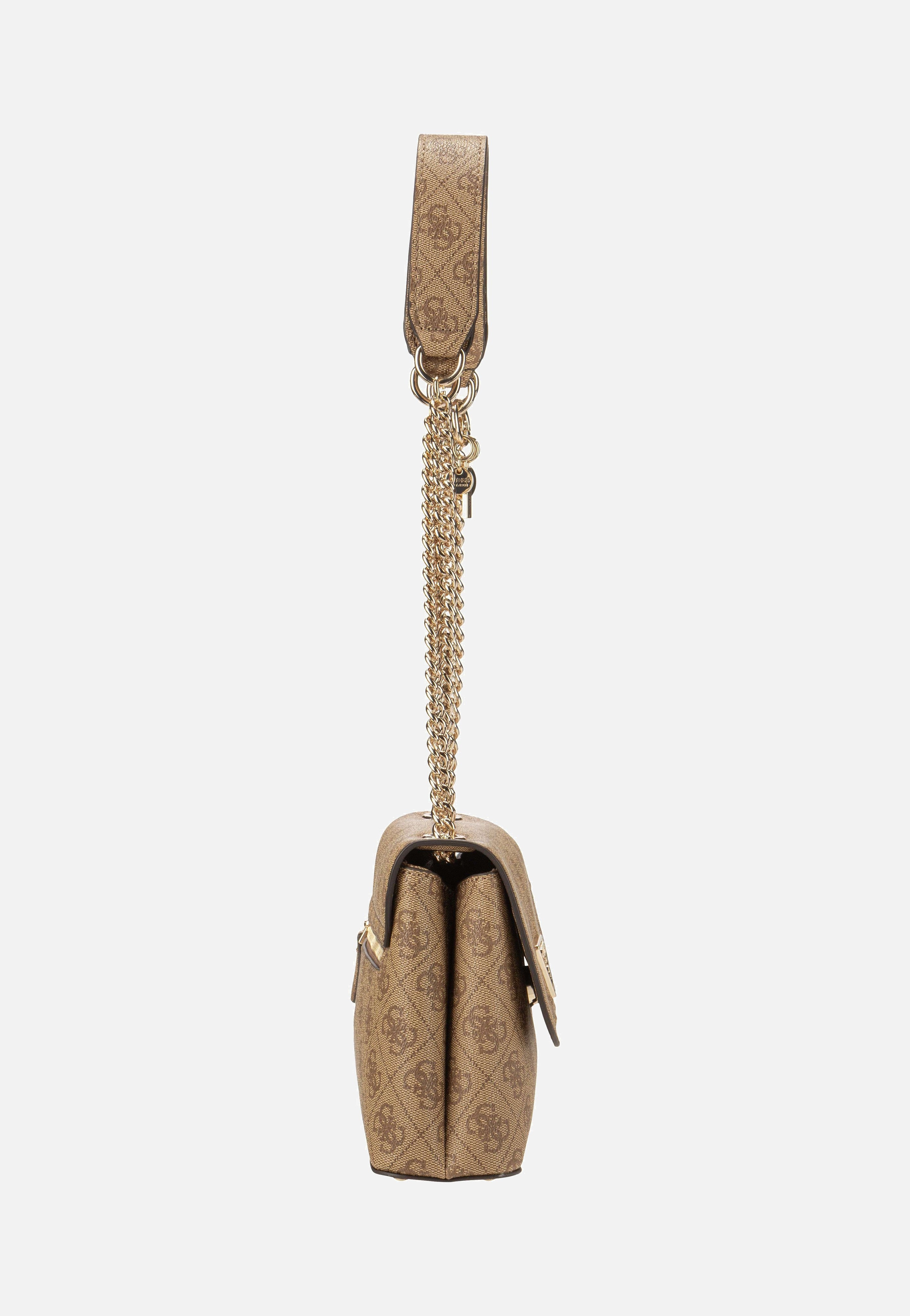 Guess Eco Erica Conv Flap Logo 51020 Latte Shoulder Bag