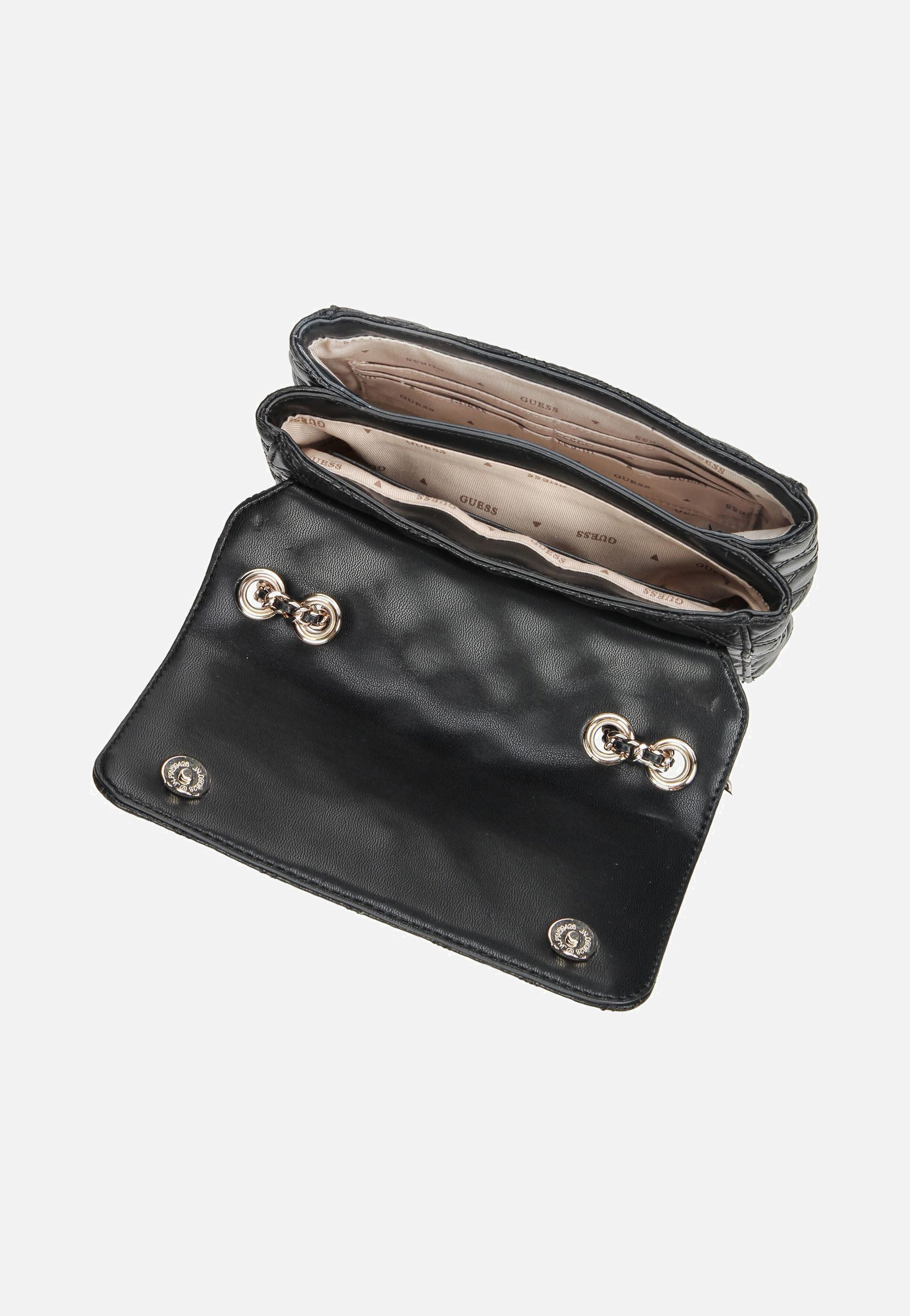 Guess Giully II 2 Comp Conv Flap 73200 Black Evening Bag