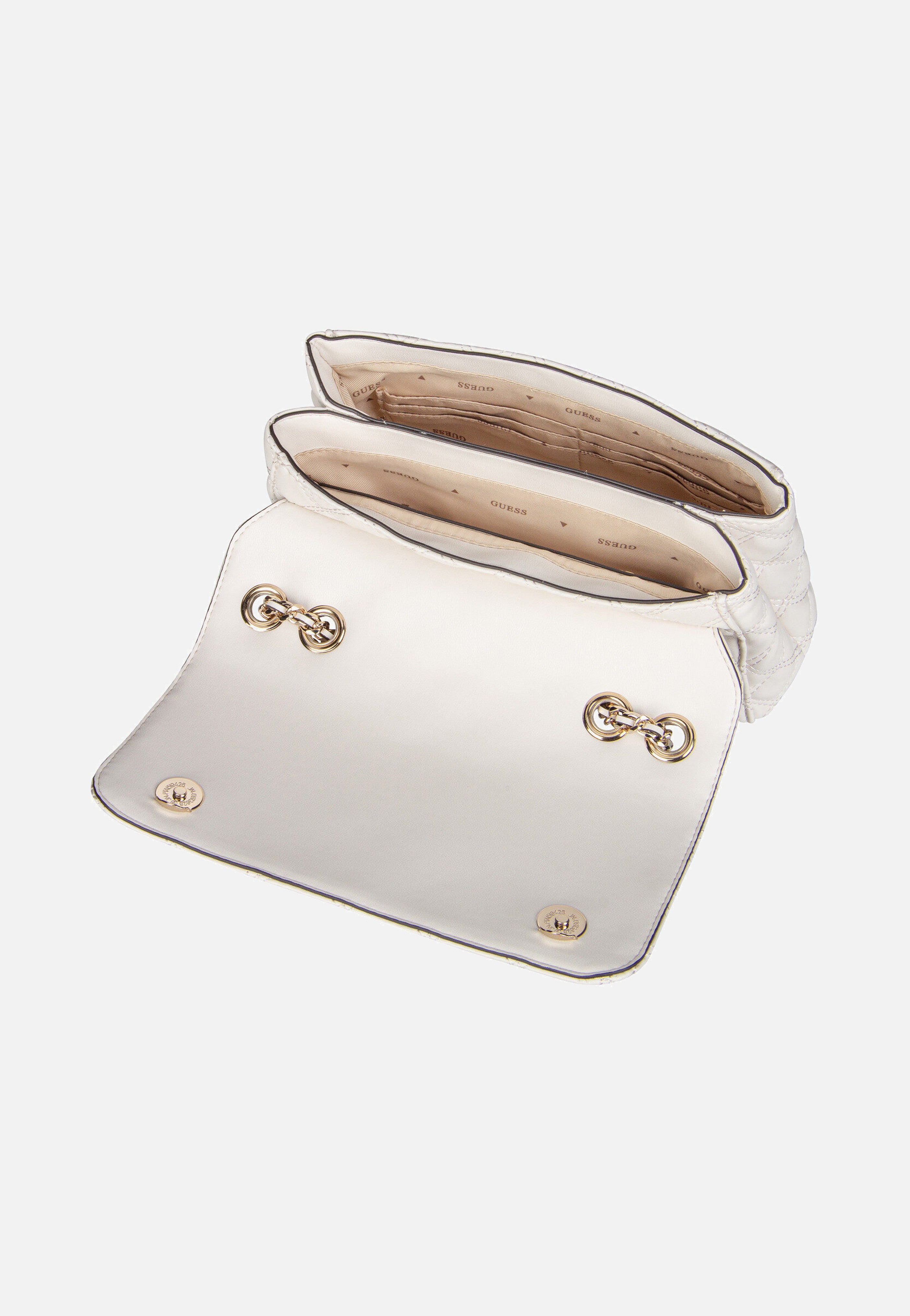 Guess - Giully II 2 Comp Conv Flap 73200 Off White - Evening Bag | Women-Image