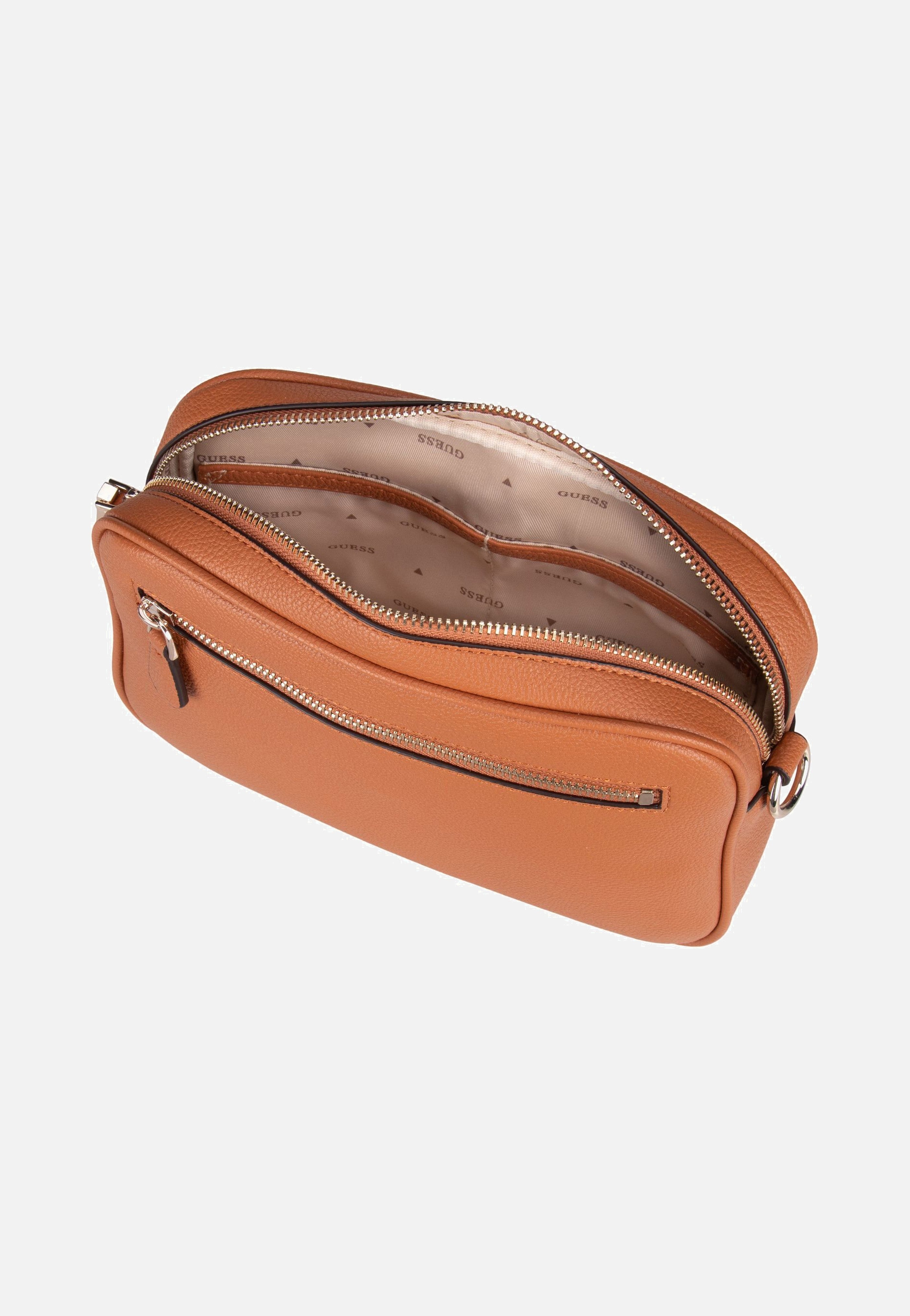 Guess Meridian 2 Camera Bag 74140 Cognac Crossbody Bag