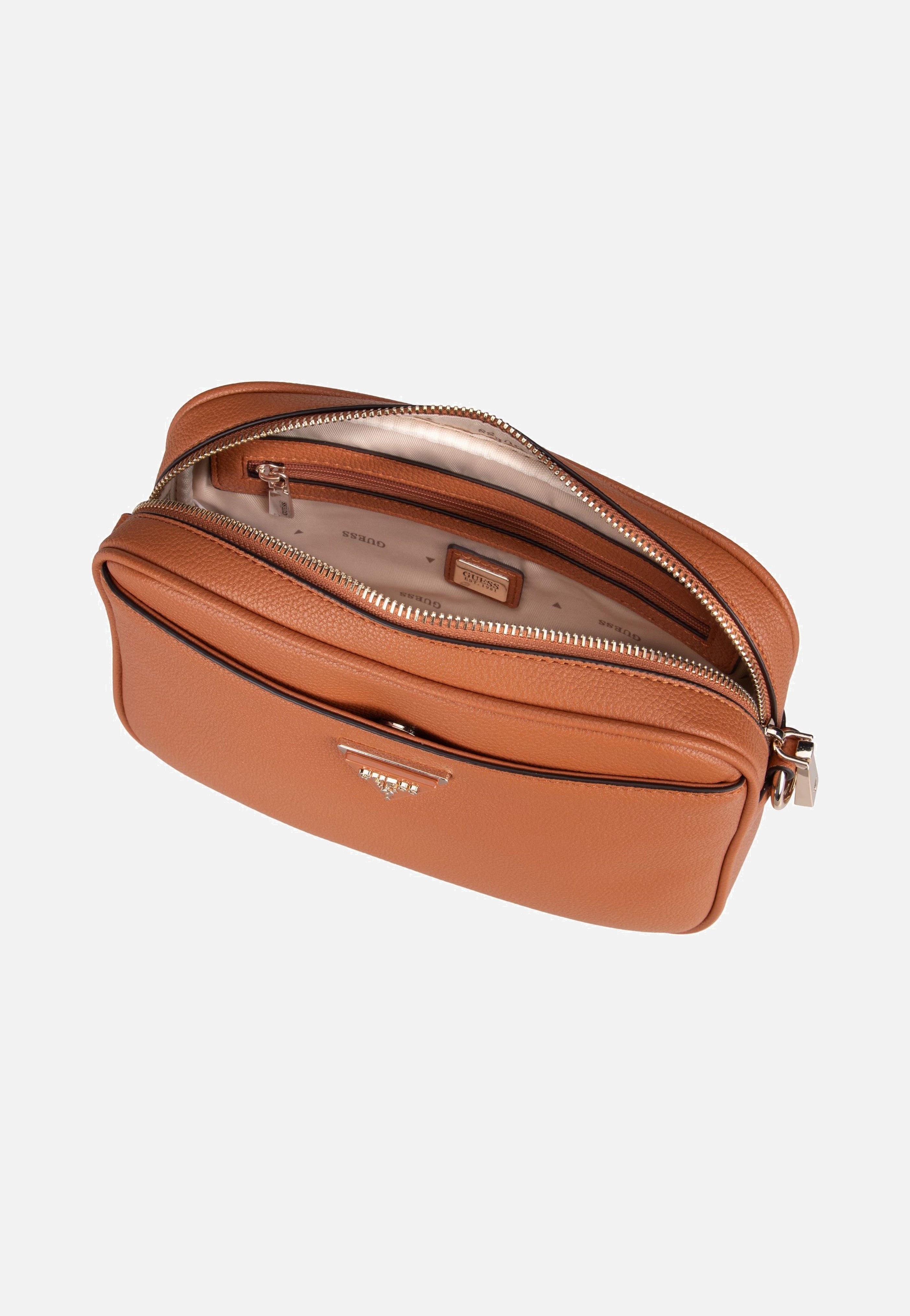 Guess Meridian 2 Camera Bag 74140 Cognac Crossbody Bag