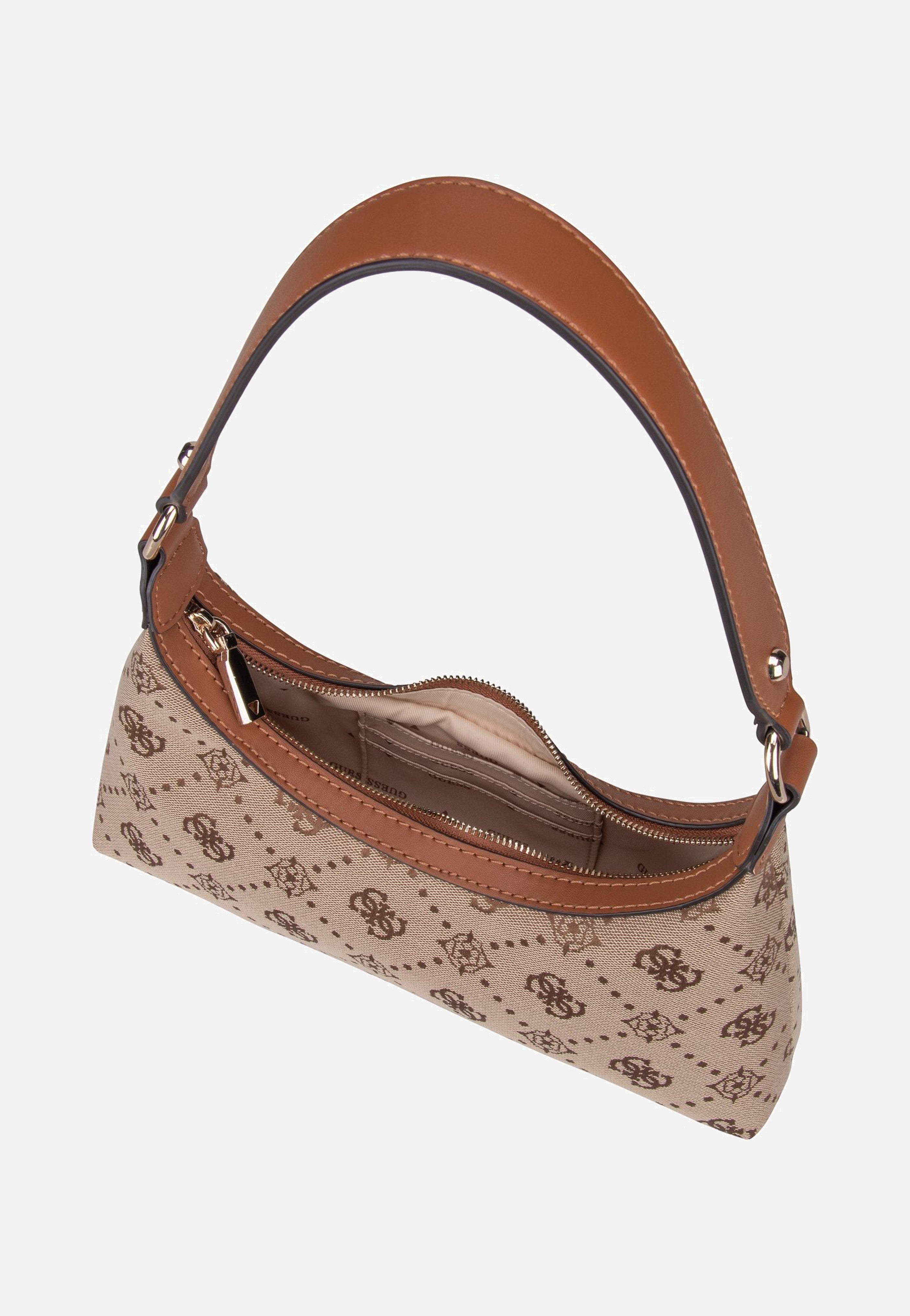 Guess - Neda Top Zip SHB 54170 Logo Latte - Evening Bag | Women-Image