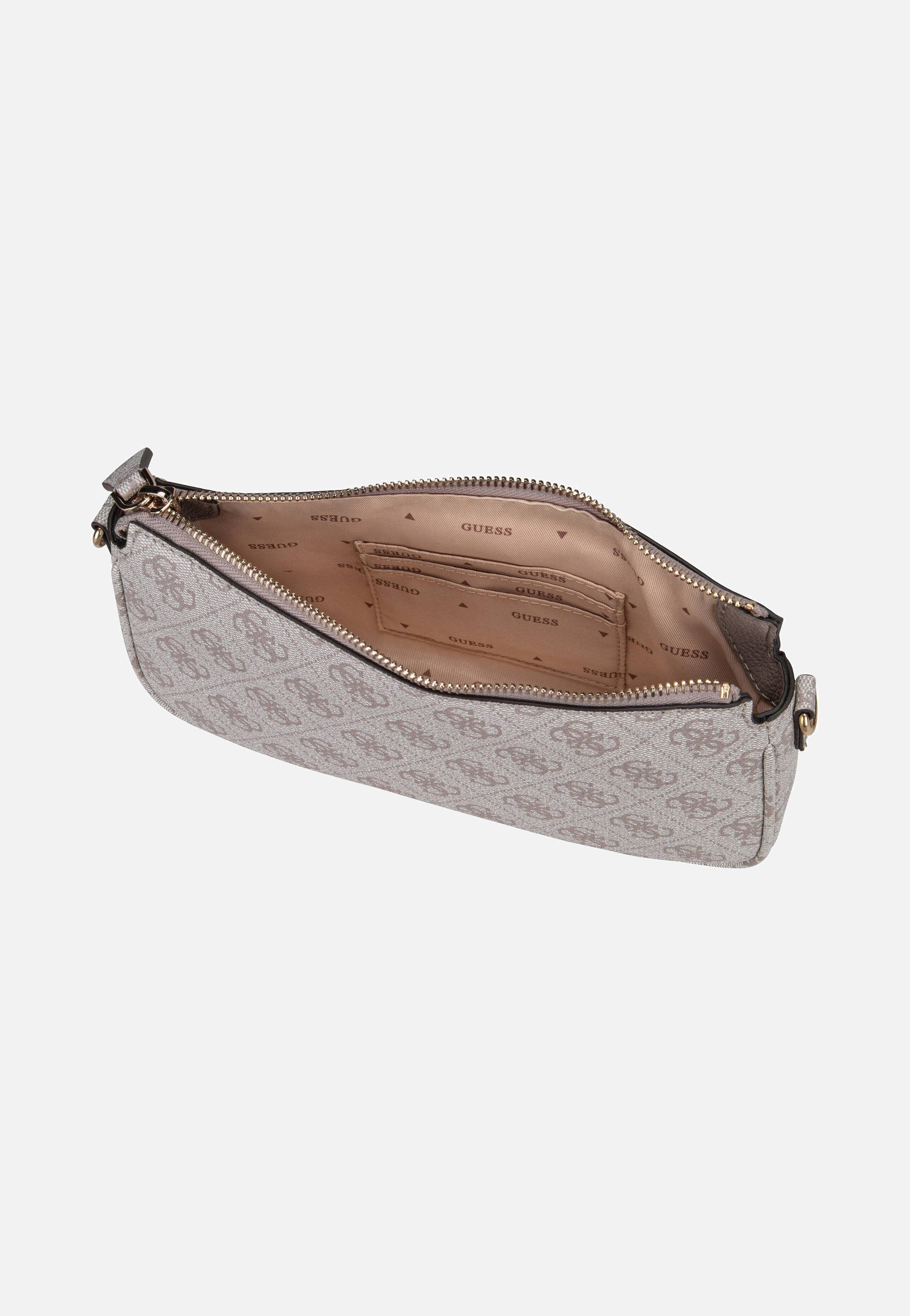 Guess Noelle II Double Pouch CB Logo 72710 Dark Taupe Crossbody Bag