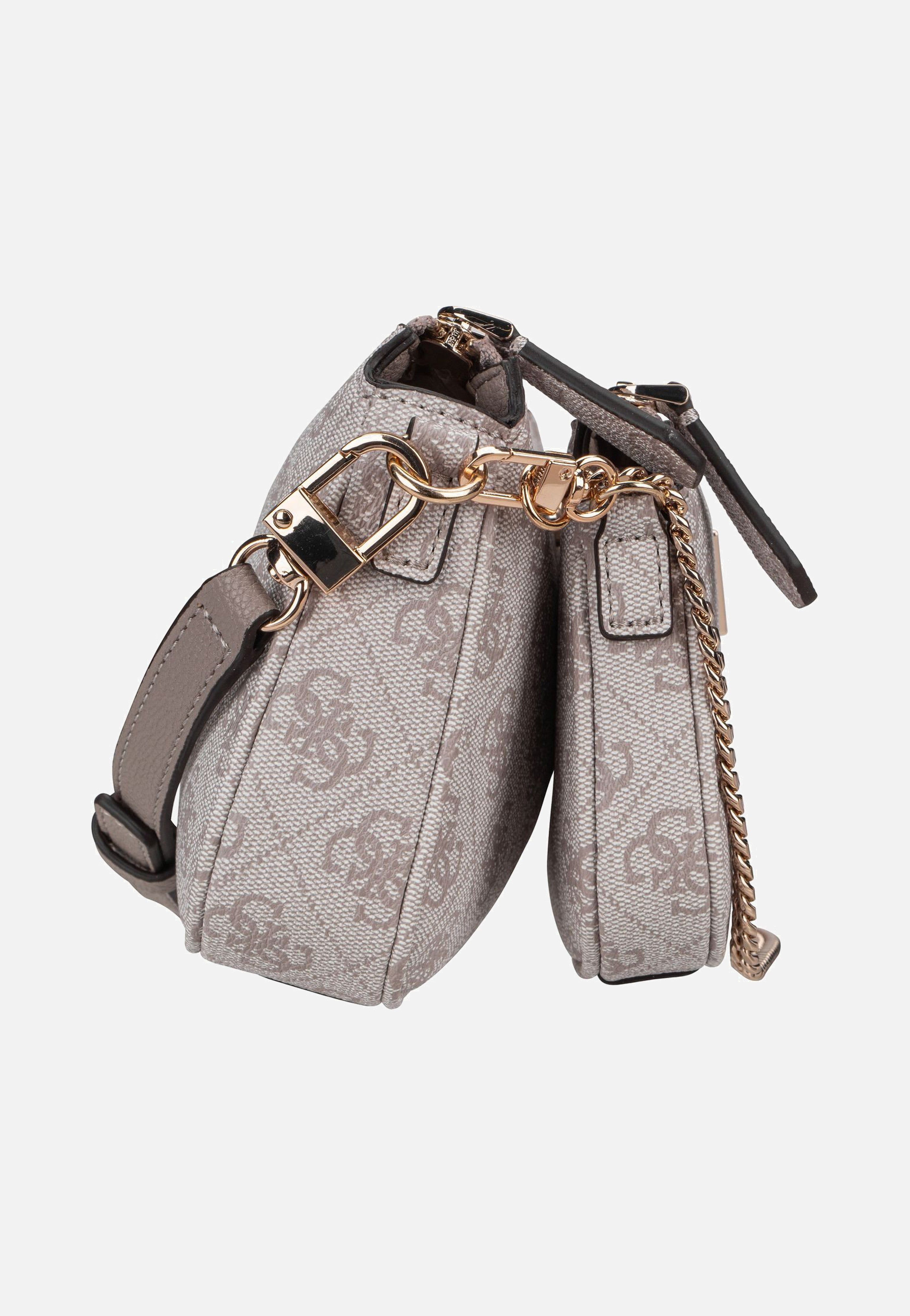 Guess Noelle II Double Pouch CB Logo 72710 Dark Taupe Crossbody Bag