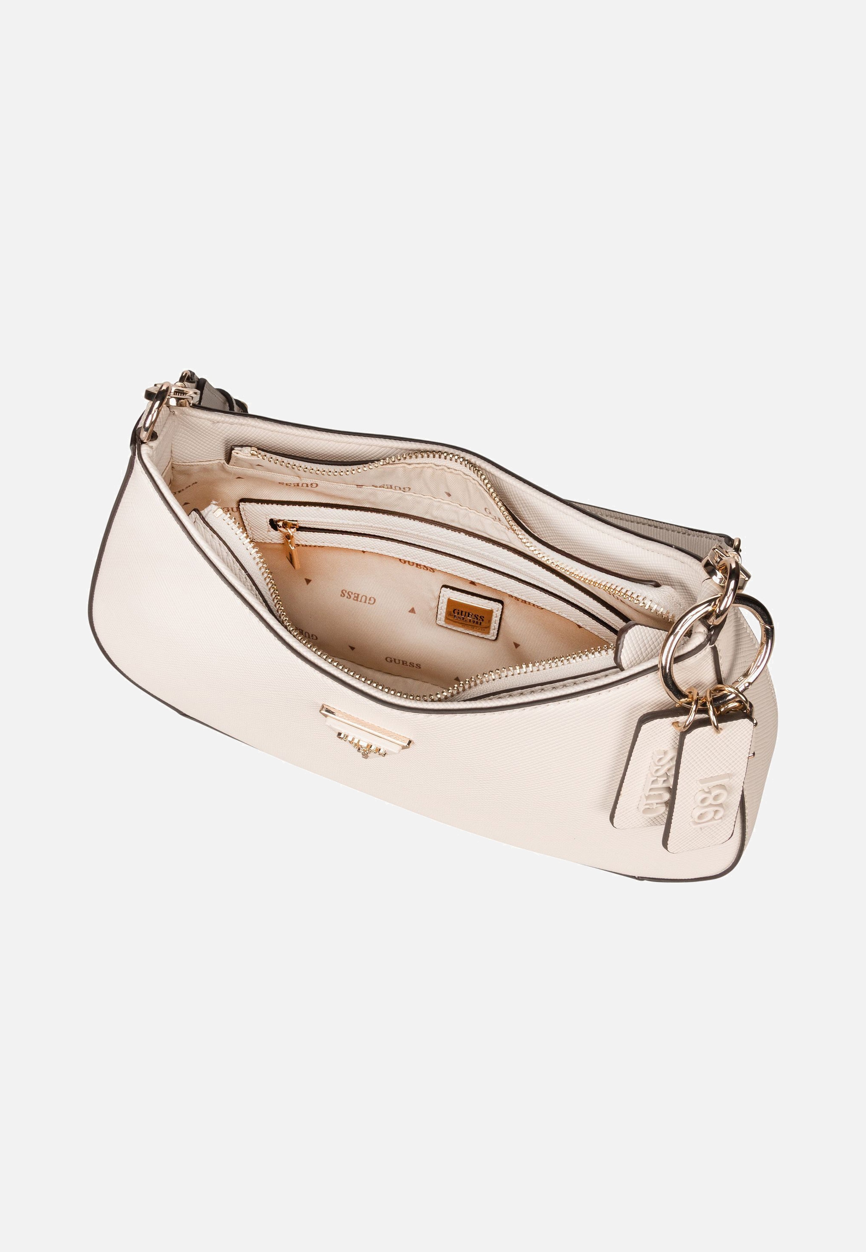 Guess - Noelle II Top Zip SHB 72180 Bone - Shoulder Bag | Women-Image