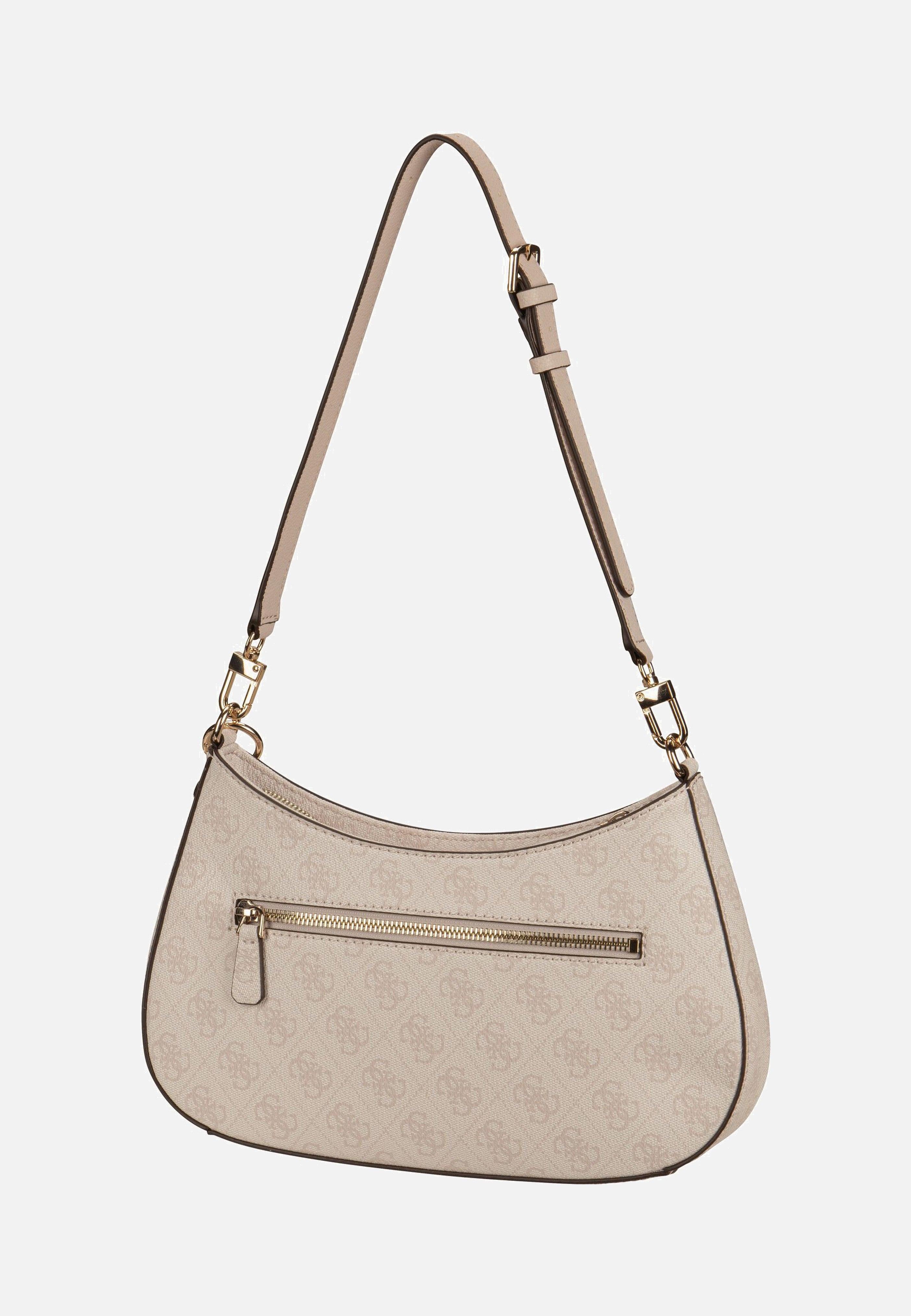 Guess Noelle II Top Zip SHB 72180 Logo White Evening Bag
