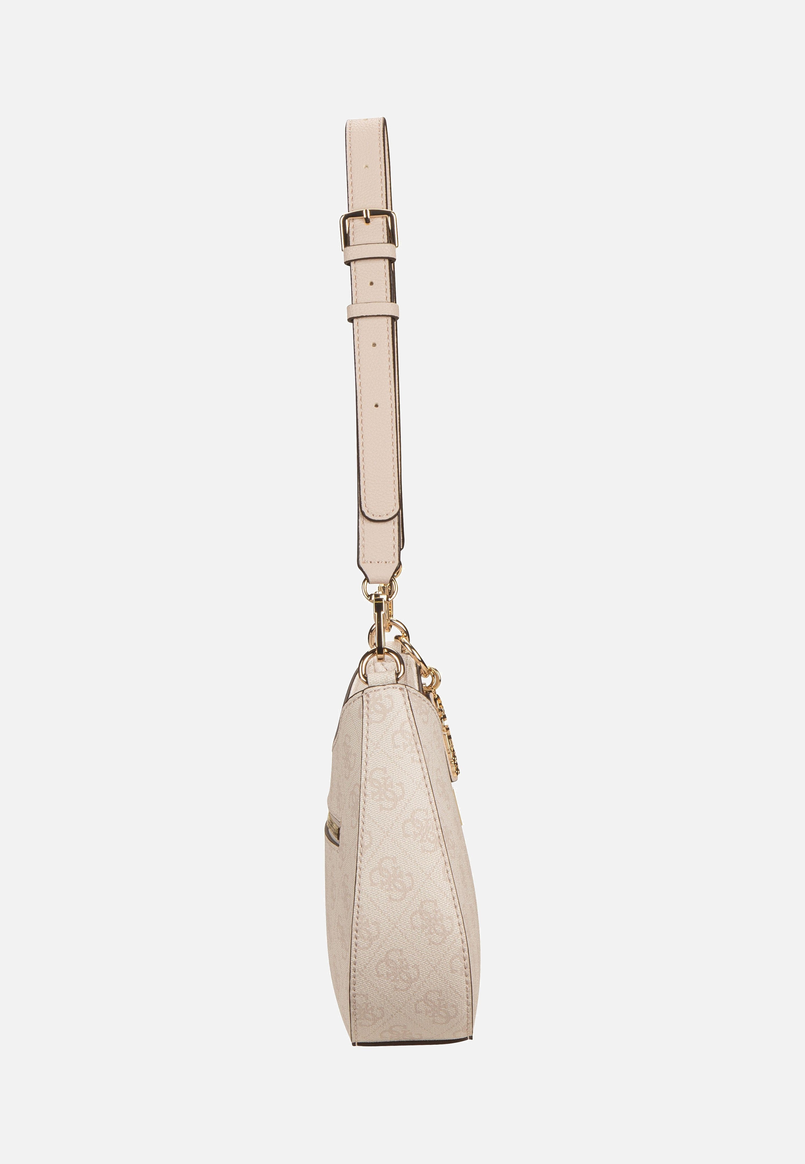 Guess Noelle II Top Zip SHB 72180 Logo White Evening Bag