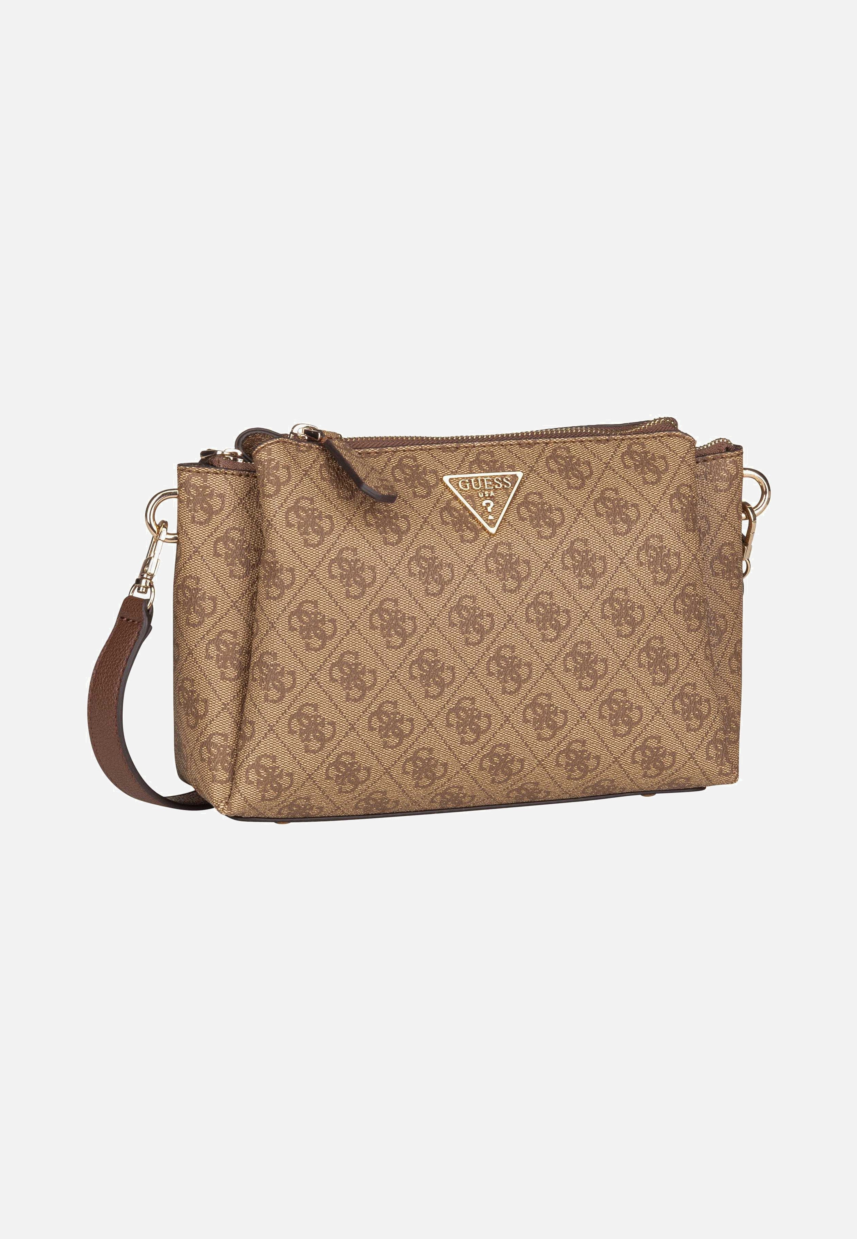 Guess - Noelle II Tri Comp CB 72120 Logo Latte/Brown - Crossbody Bag | Women-Image