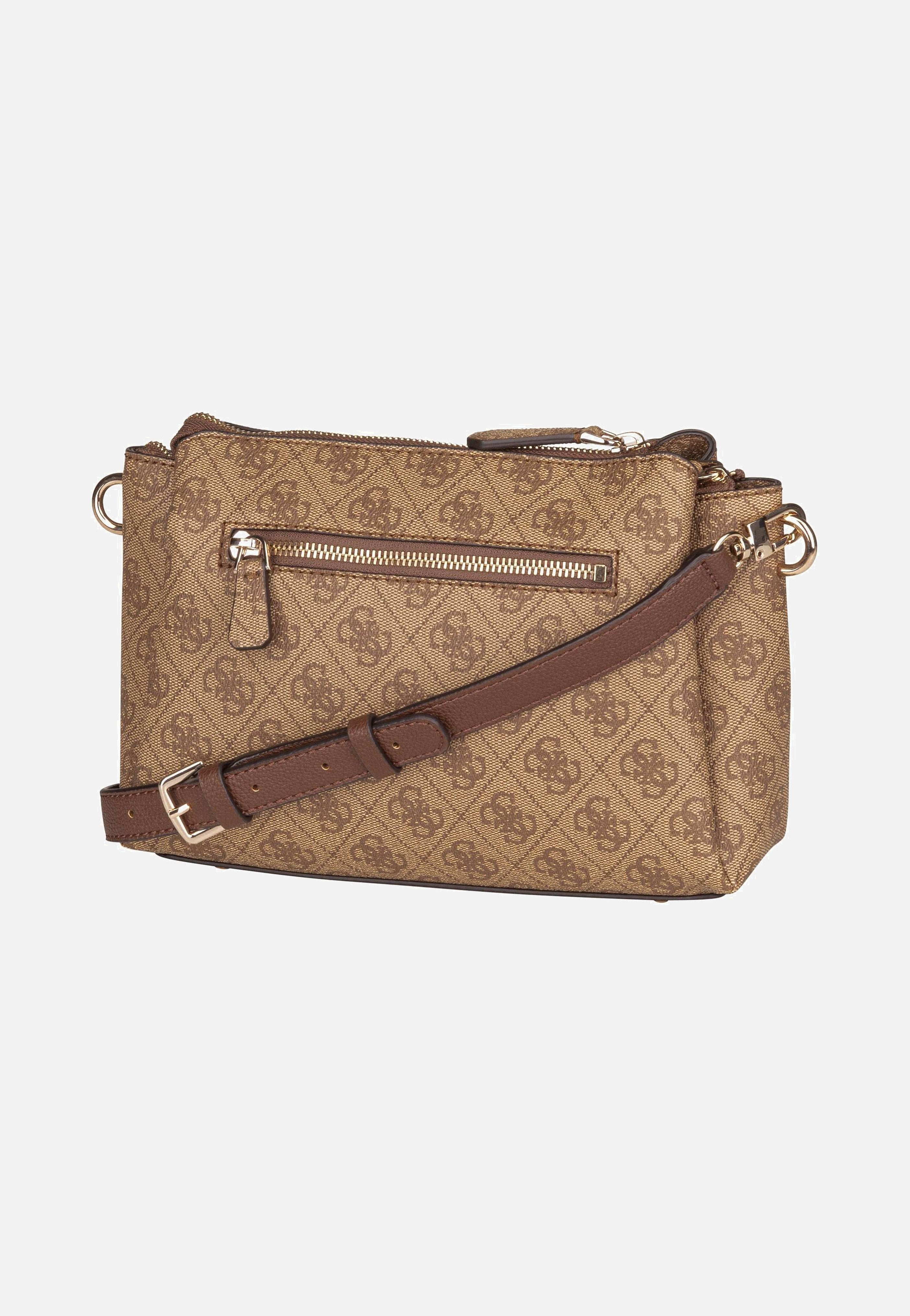 Guess - Noelle II Tri Comp CB 72120 Logo Latte/Brown - Crossbody Bag | Women-Image