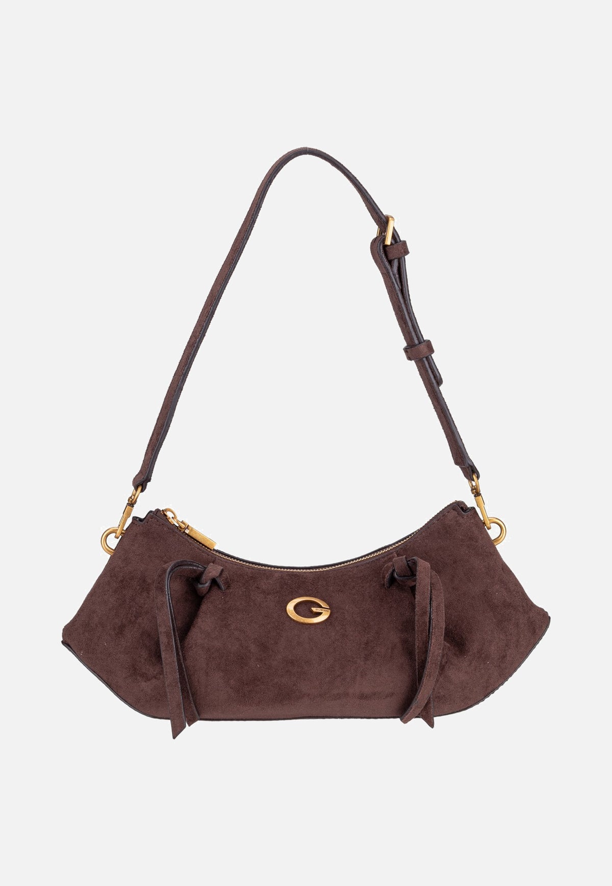 Guess Allegra Shoulder Suede 37180 Espresso Shoulder Bag