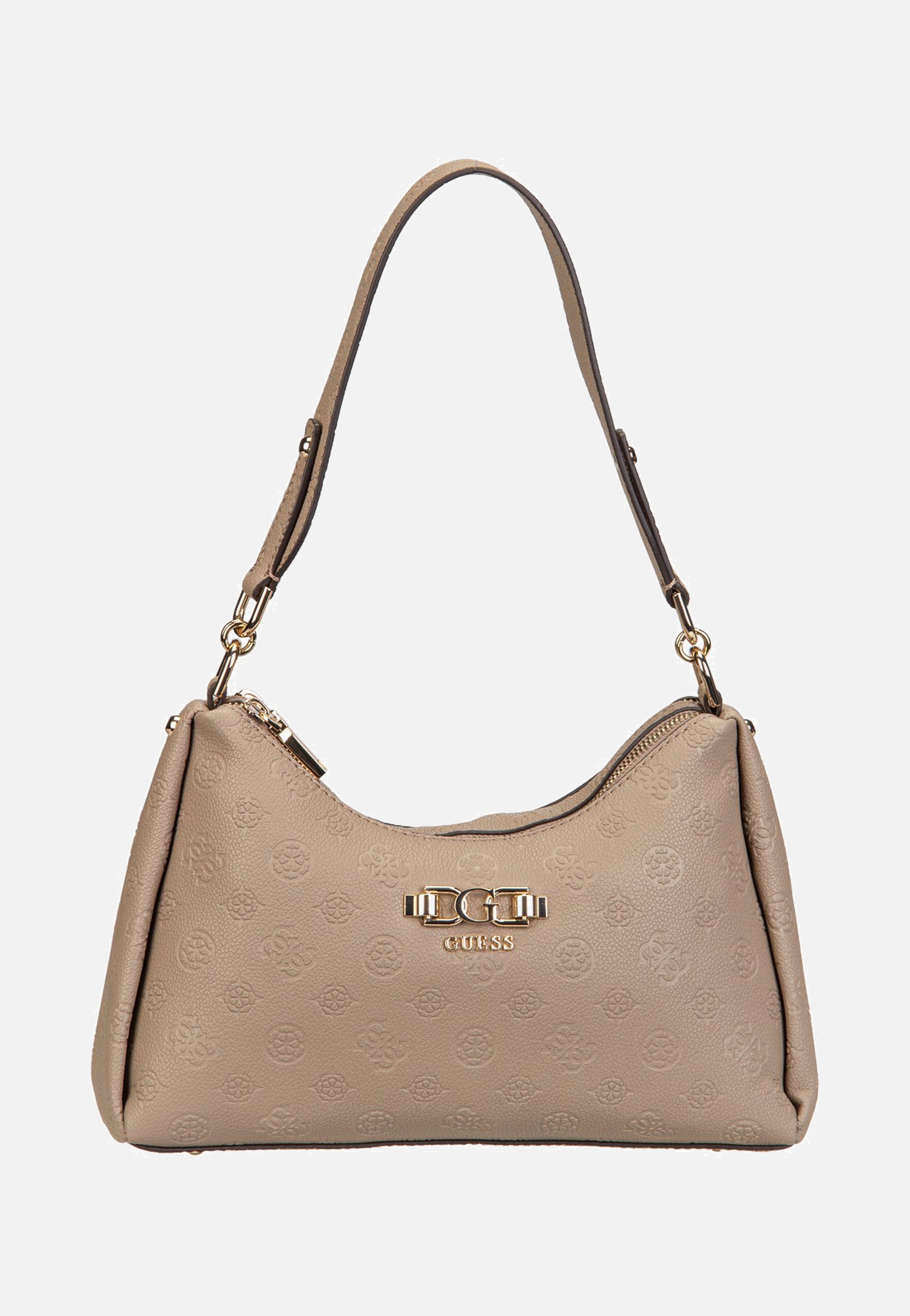 Guess Anise Double Zip 16180 Dark Oak Shoulder Bag