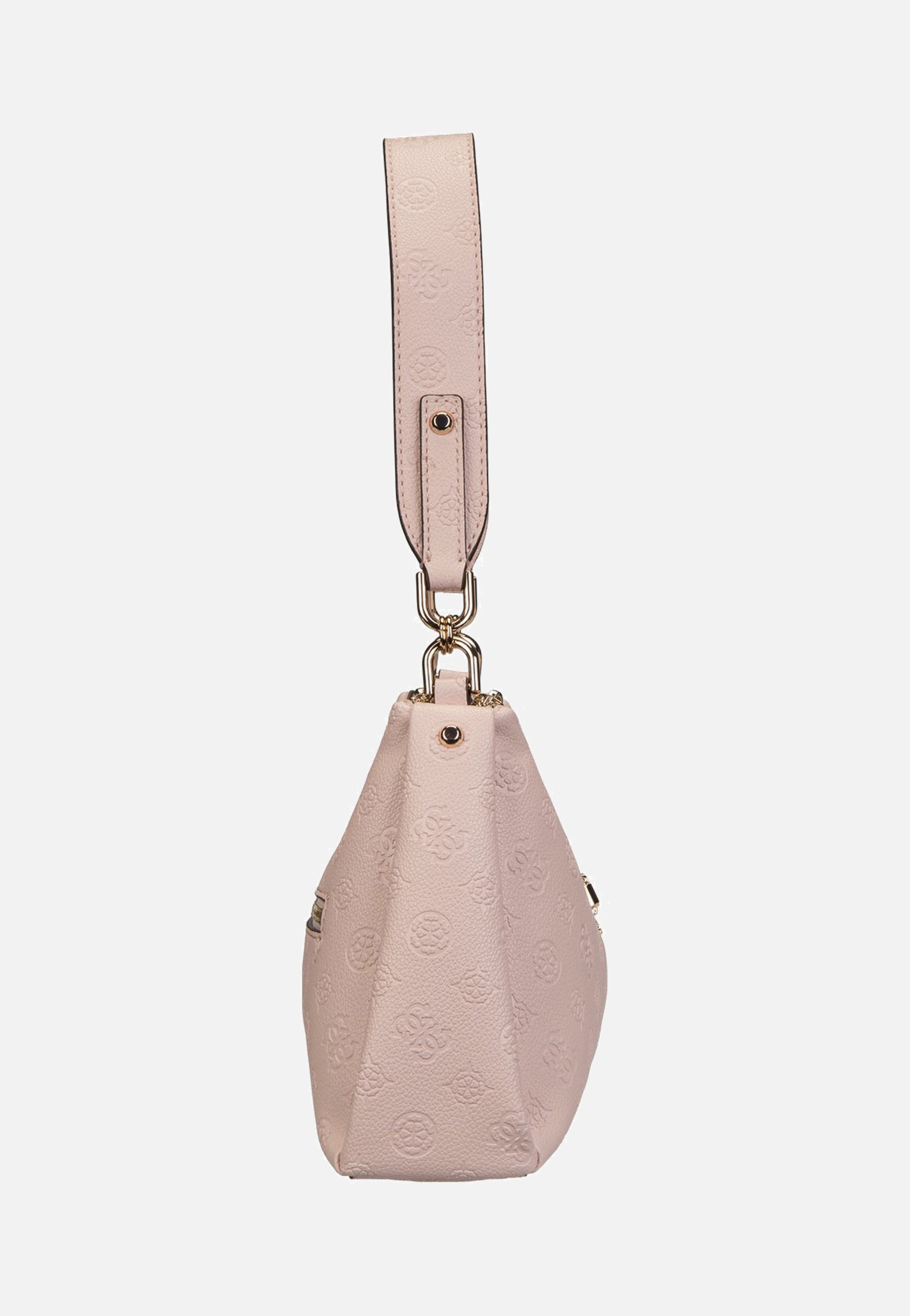 Guess Anise Double Zip 16180 Light Rose Logo Shoulder Bag