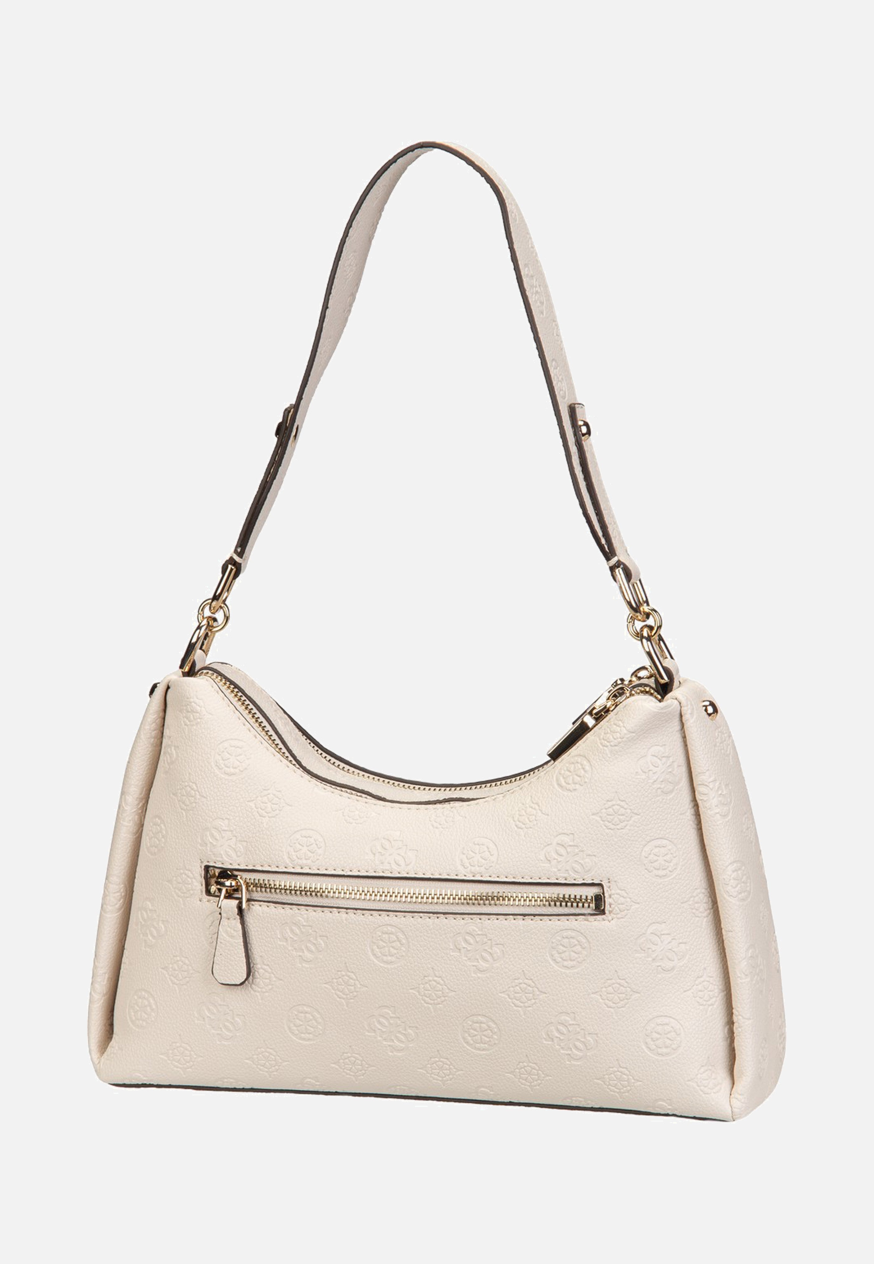 Guess Anise Double Zip 16180 Stone Logo Shoulder Bag